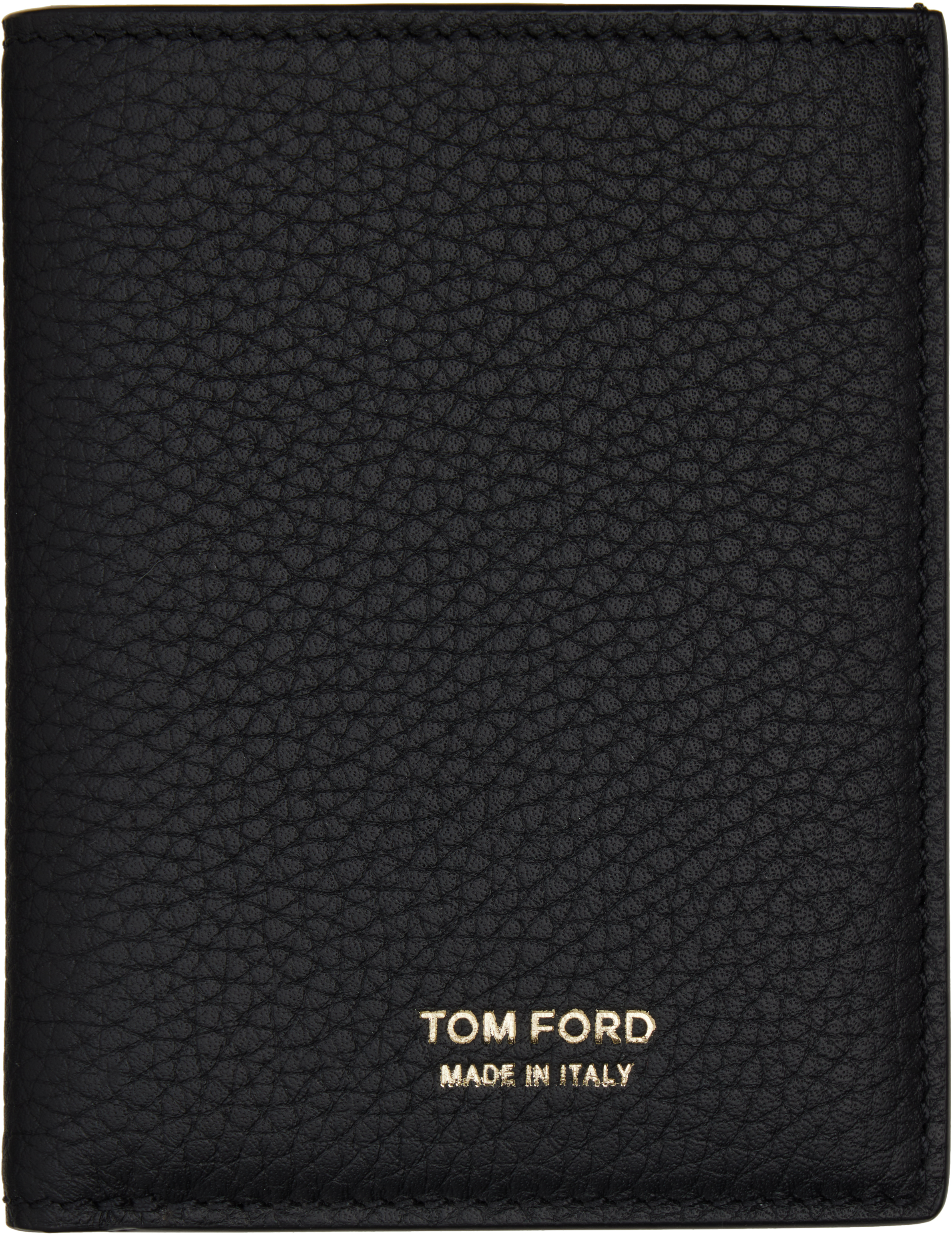 TOM FORD: ブラック T Line ソフト グレインレザー カードケース