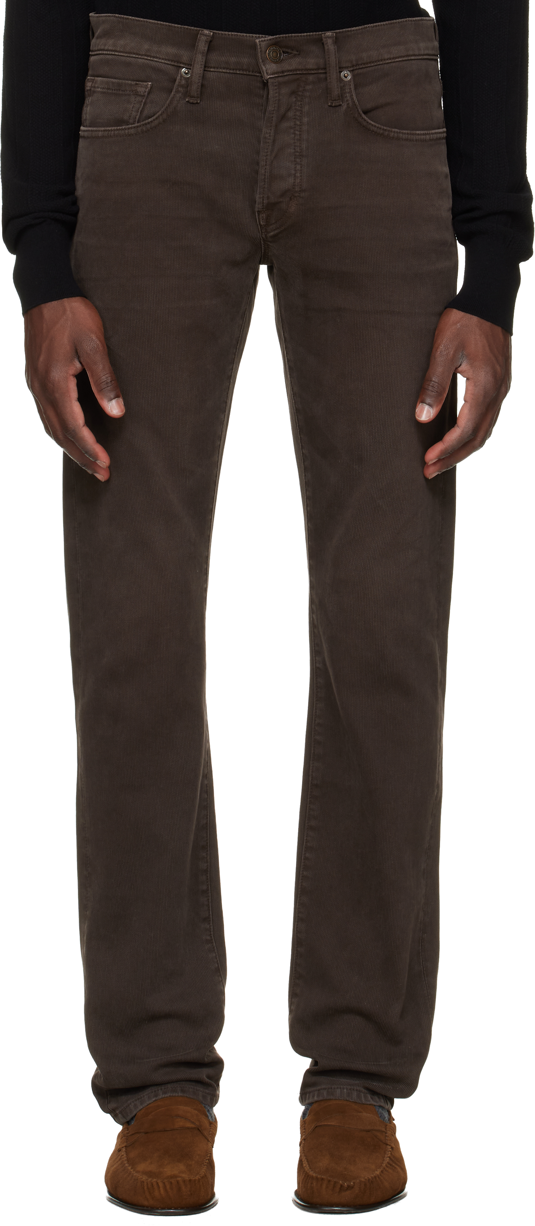 TOM FORDのブラウン Western Cord ストレートフィット ジーンズがセール中