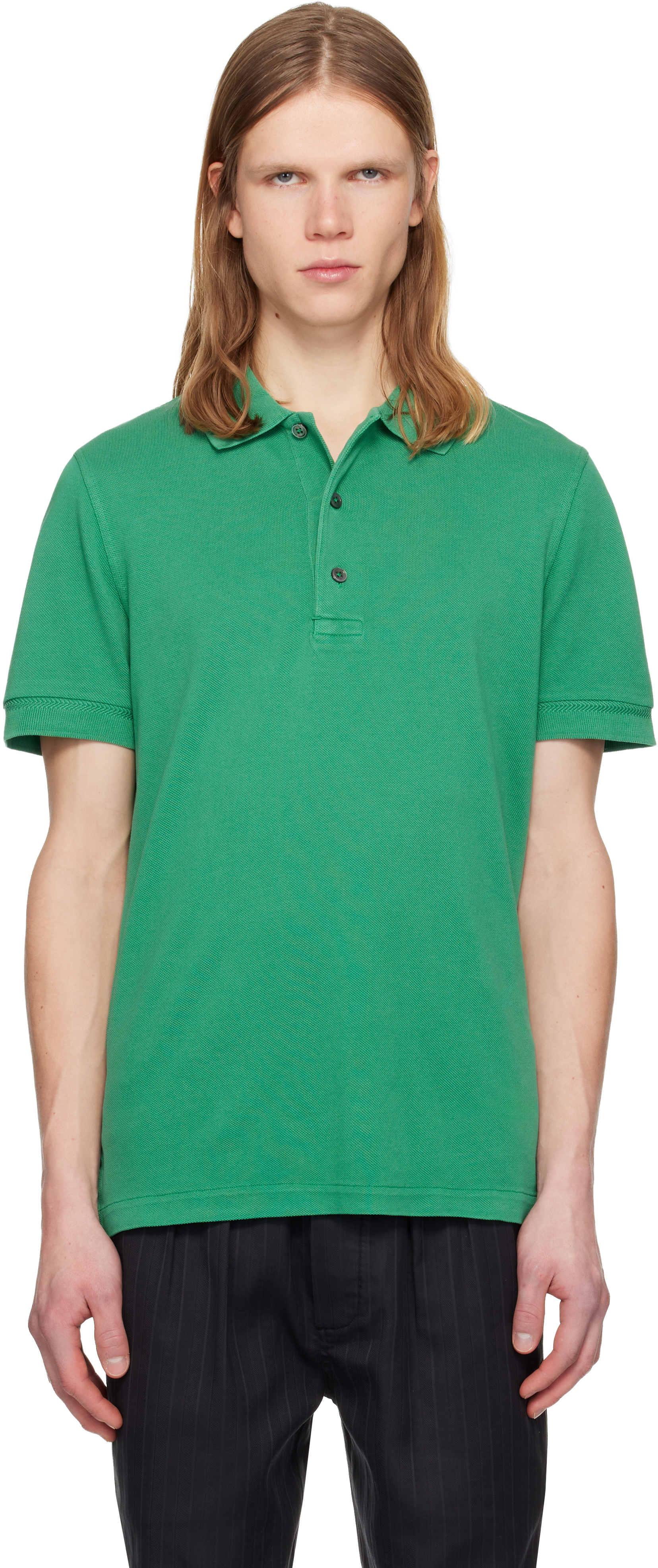 TOM FORD: グリーン Piquet ポロシャツ | SSENSE 日本