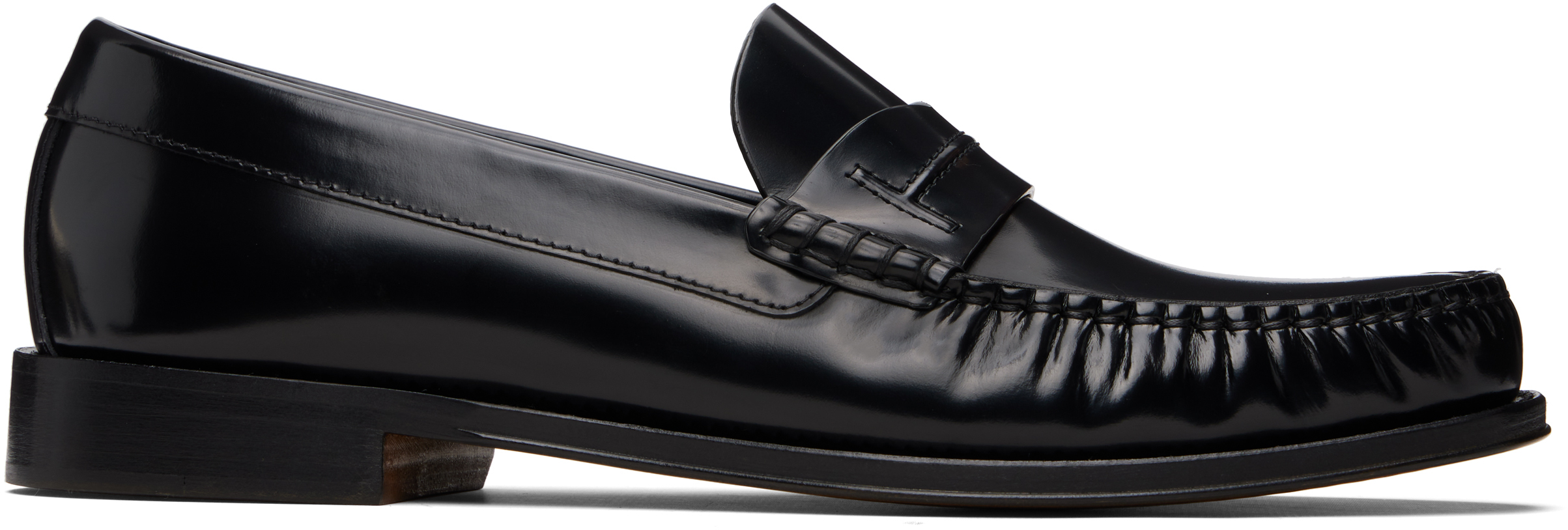 Tom Ford Minimalist Black Loafers With Rounded Toe - NWT Tom Ford - Elkan twisted band loafers TOM FORD main image 2