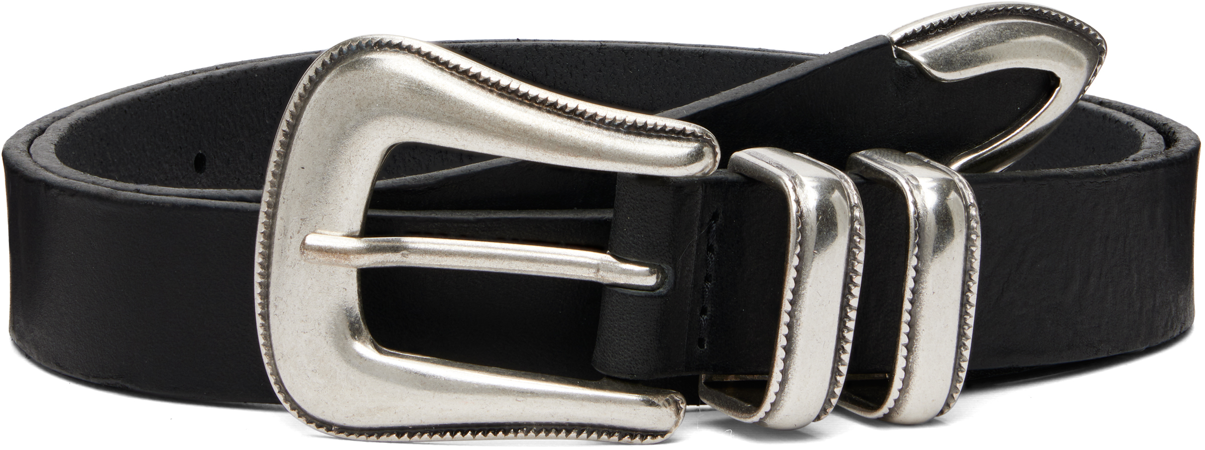 Nudie Jeans: ブラック 'Western Silver' ベルト | SSENSE 日本