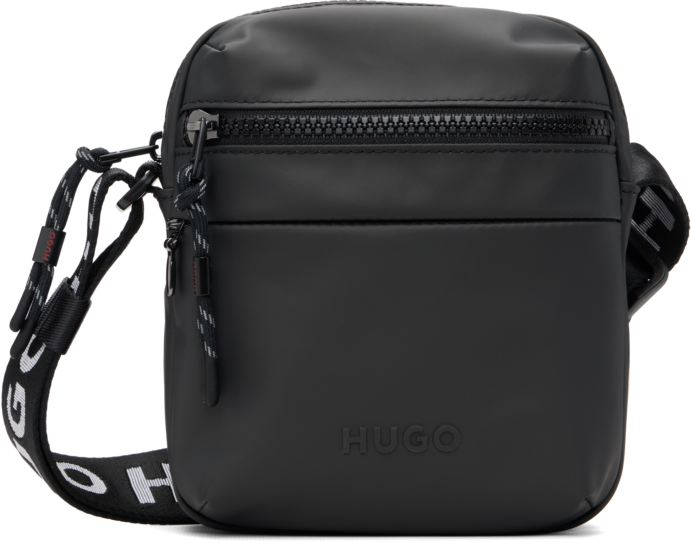 Hugo: ブラック ボンディングロゴ バッグ | SSENSE 日本