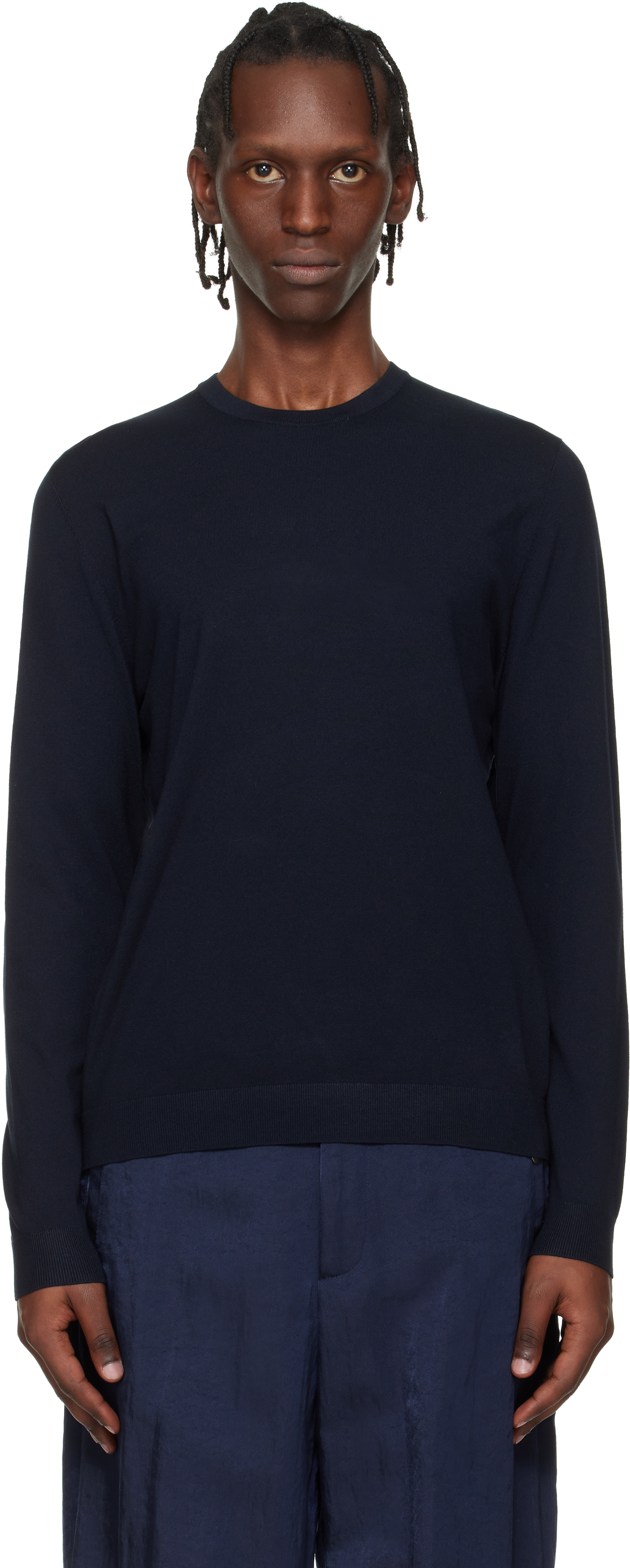 Hugo: 【未使用☆】Sサイズ HUGO BOSS クルーネック ニットセーター 