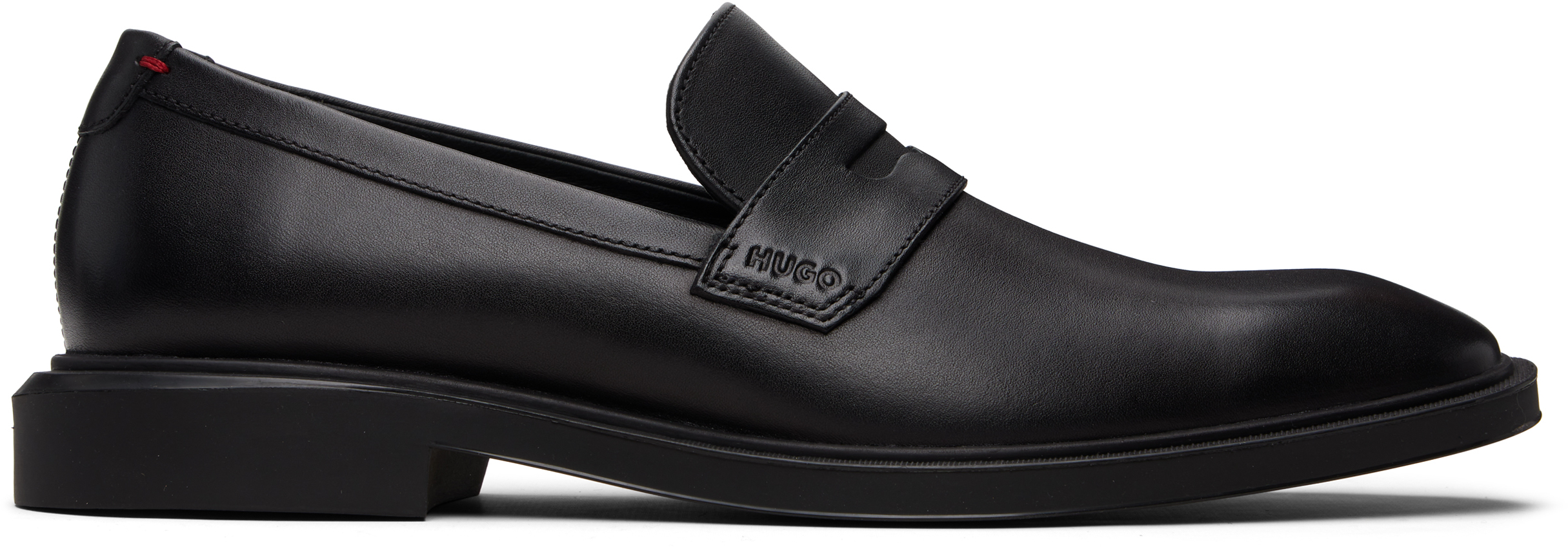 Black Penny Trim Loafers by Hugo on Sale
