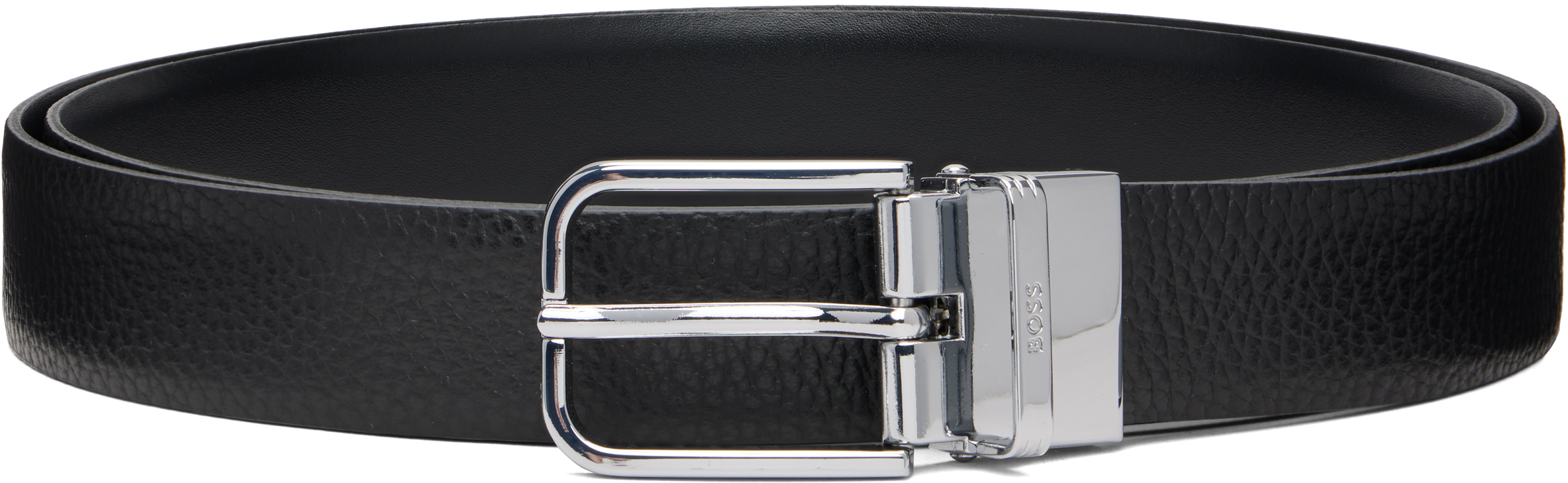 ⭐︎キスキス⭐︎ BOSS ブラックレザーベルト HBN10 BOSS: ブラック