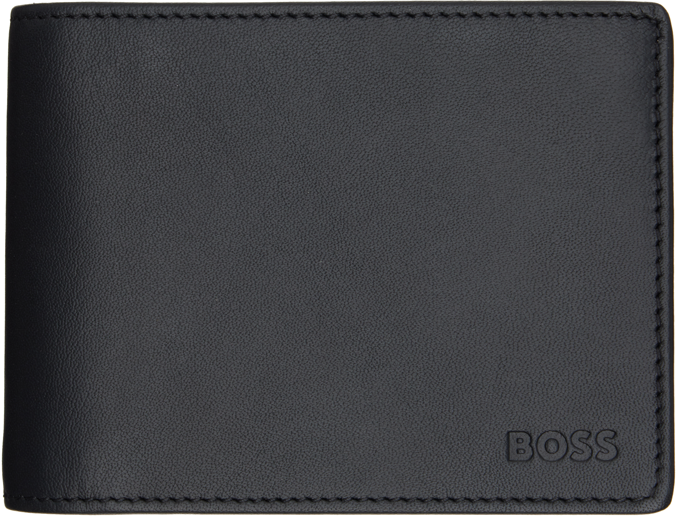 BOSS Zair Portafoglio Trifold In Pelle – Nero, Design Elegante Con Scomparti, Dimensioni 11,5x9x3 Cm, Accessorio Uomo