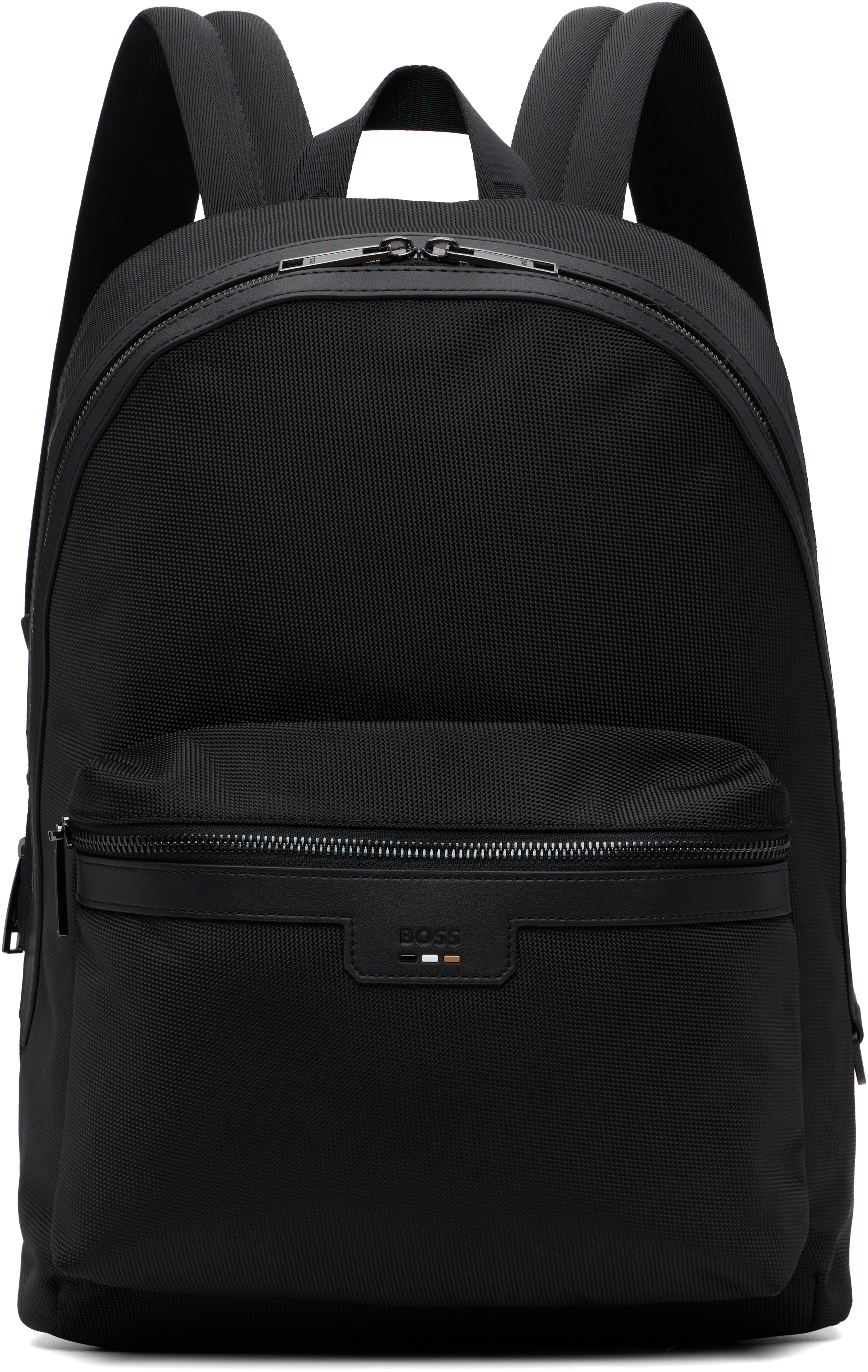 Black Signature Trims Structured Backpack