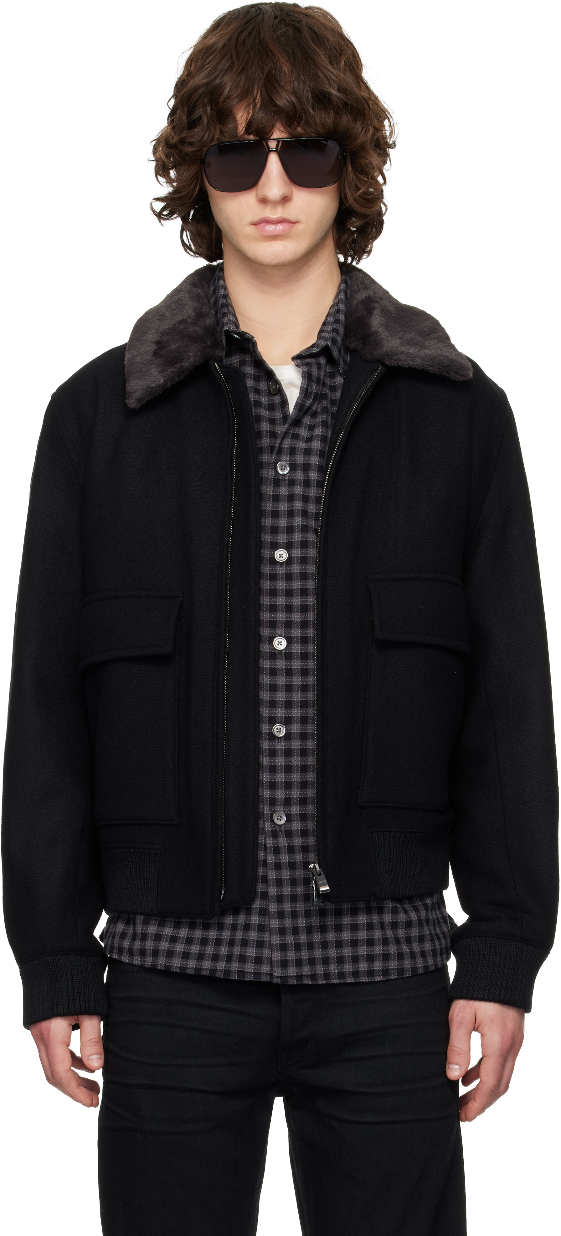 BOSS Black Wool-Cashmere Jacket
