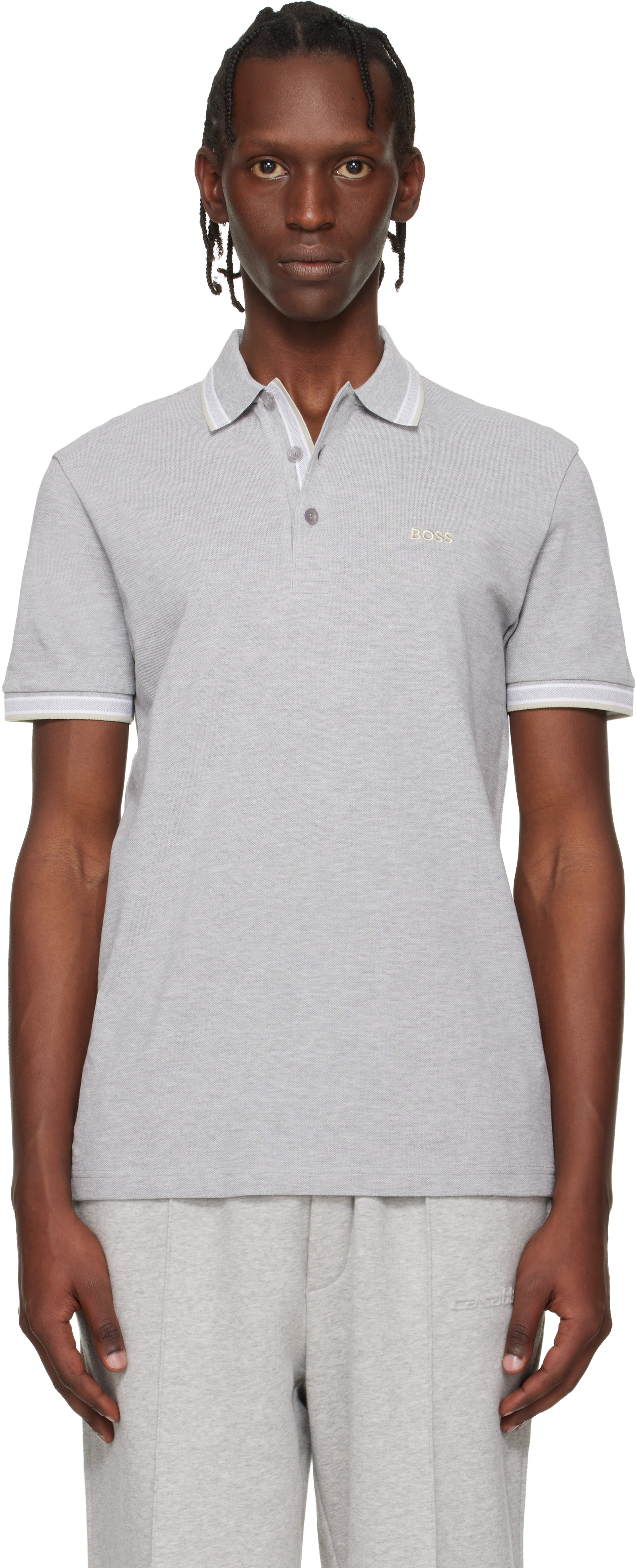 BOSS: グレー Paddy ポロシャツ | SSENSE 日本