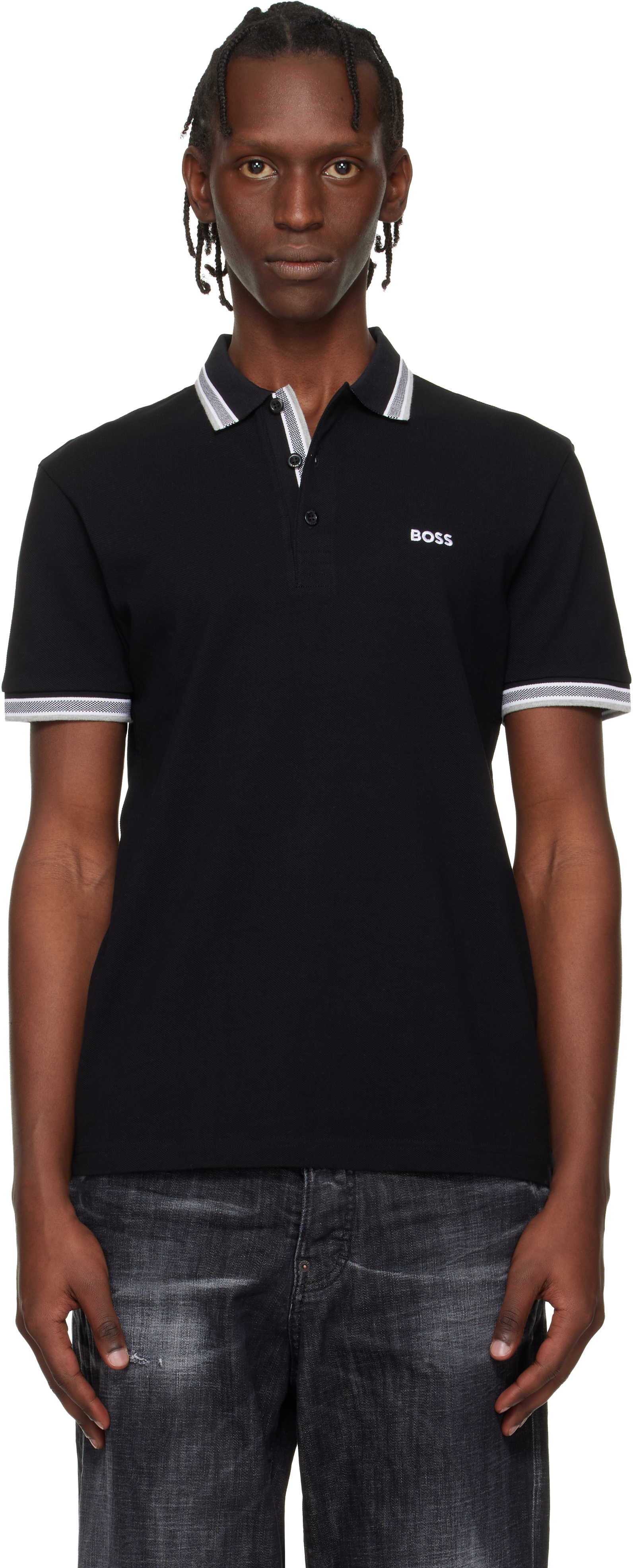 HUGOBOSS新品未使用paddy proポロシャツL国内定価¥24,200 BOSS: ブラック Paddy ポロシャツ | SSENSE 日本