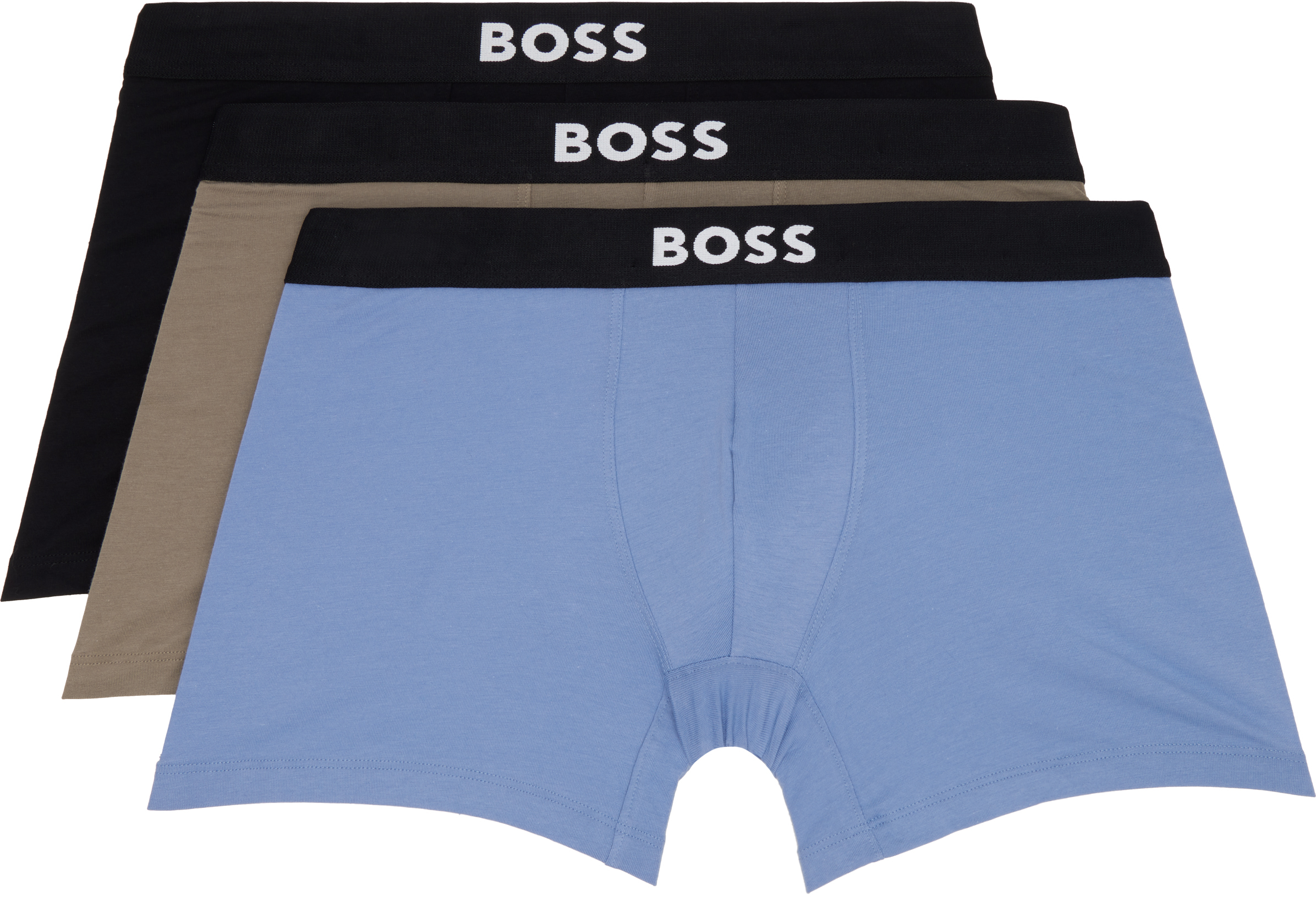 Three-Pack Multicolor Stretch Cotton Boxer Briefs