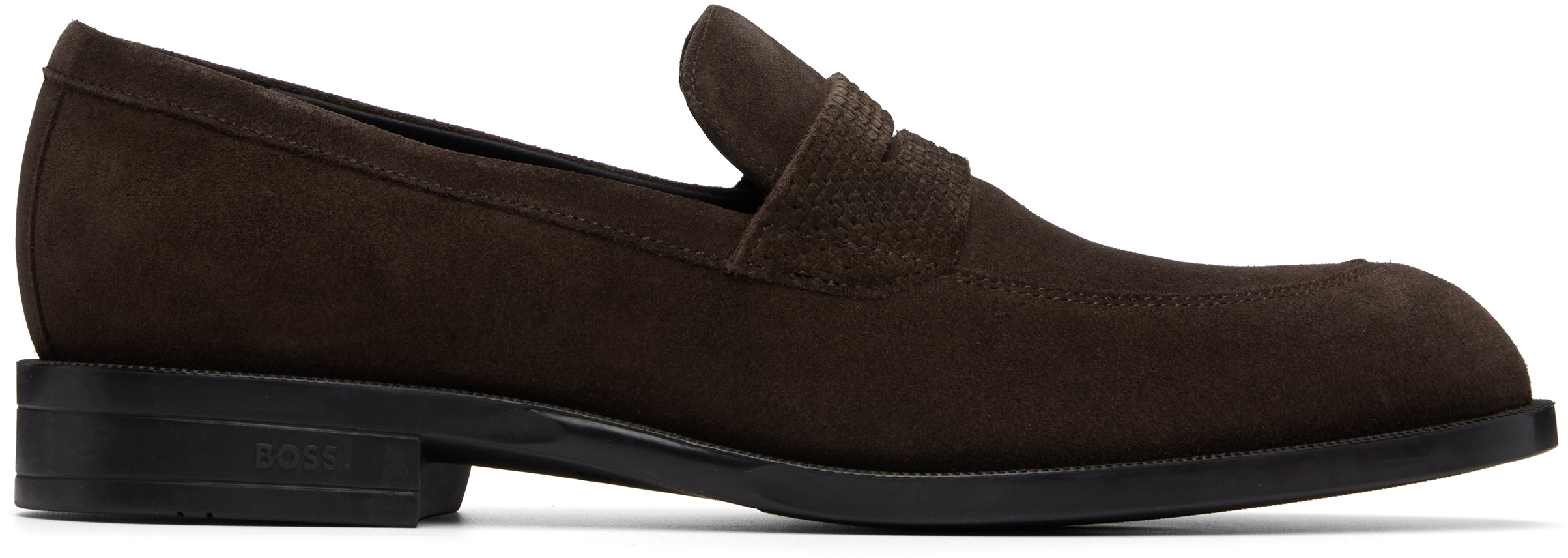 Hugo Boss Brown Suede Penny Loafers Exclusive Casual suede loafers | HUGO BOSS main image 2