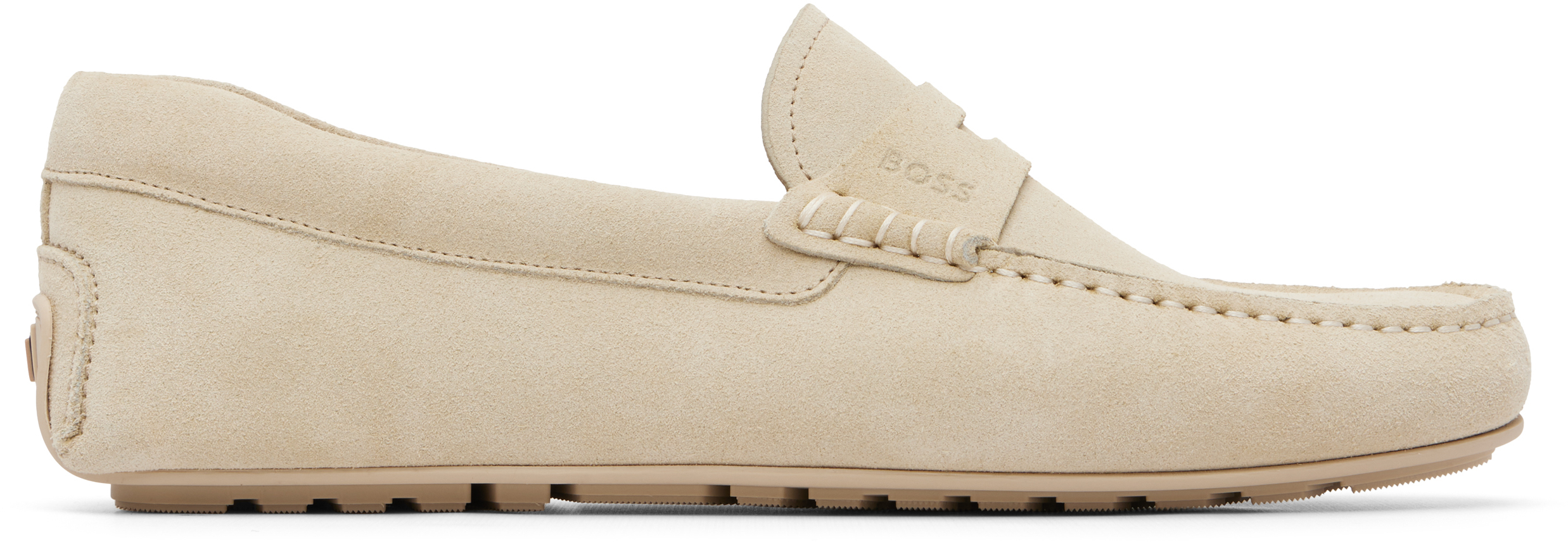 Boss Beige Suede Penny Loafers hbna50563161_260_200?wid=1980&  main image 4