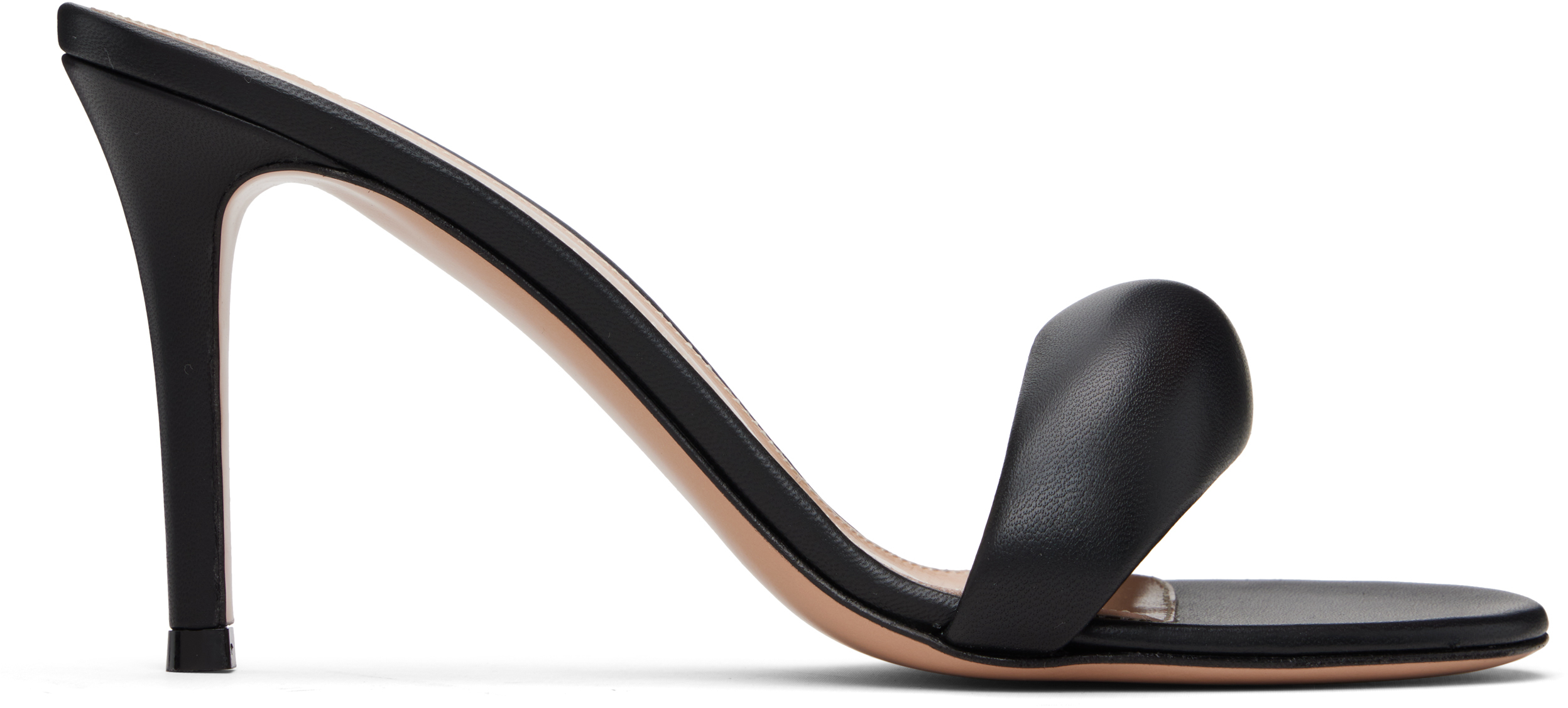Black Bijoux Mule 85 Heeled Sandals by Gianvito Rossi on Sale