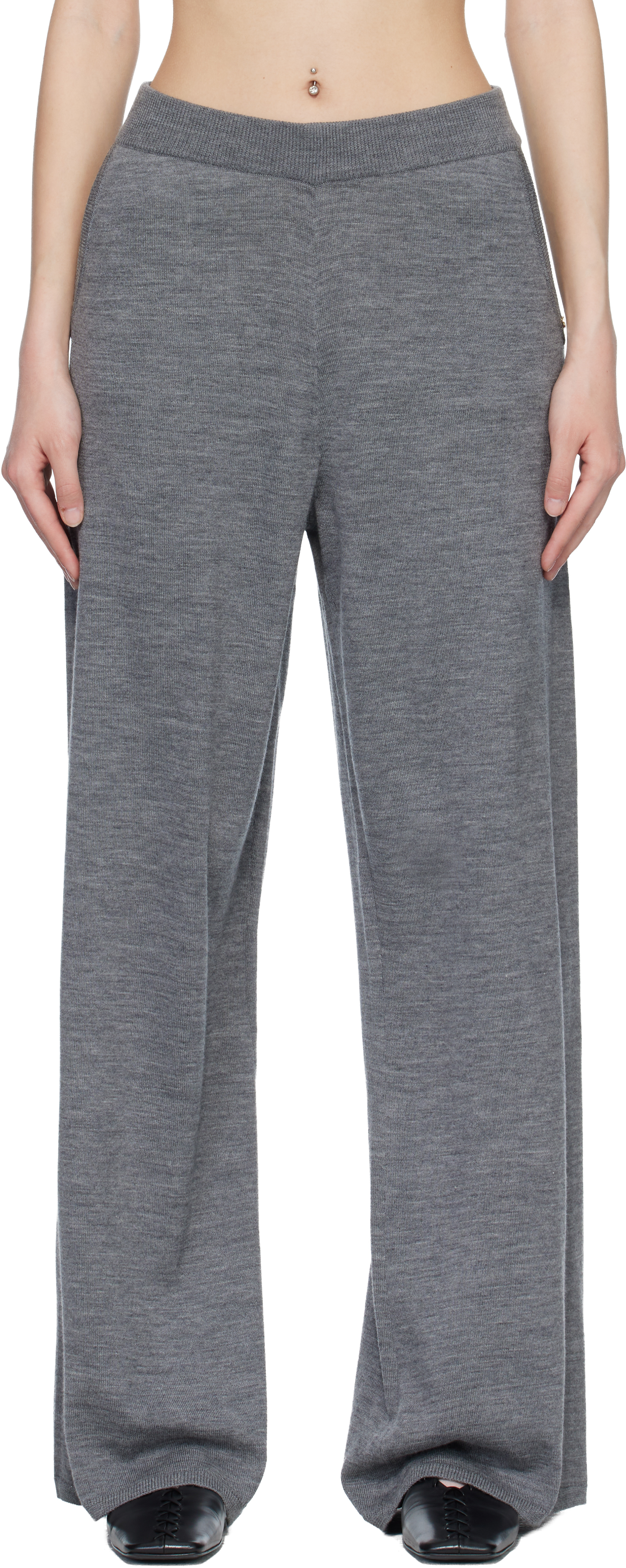 ANINE BING Gray Adley Lounge Pants