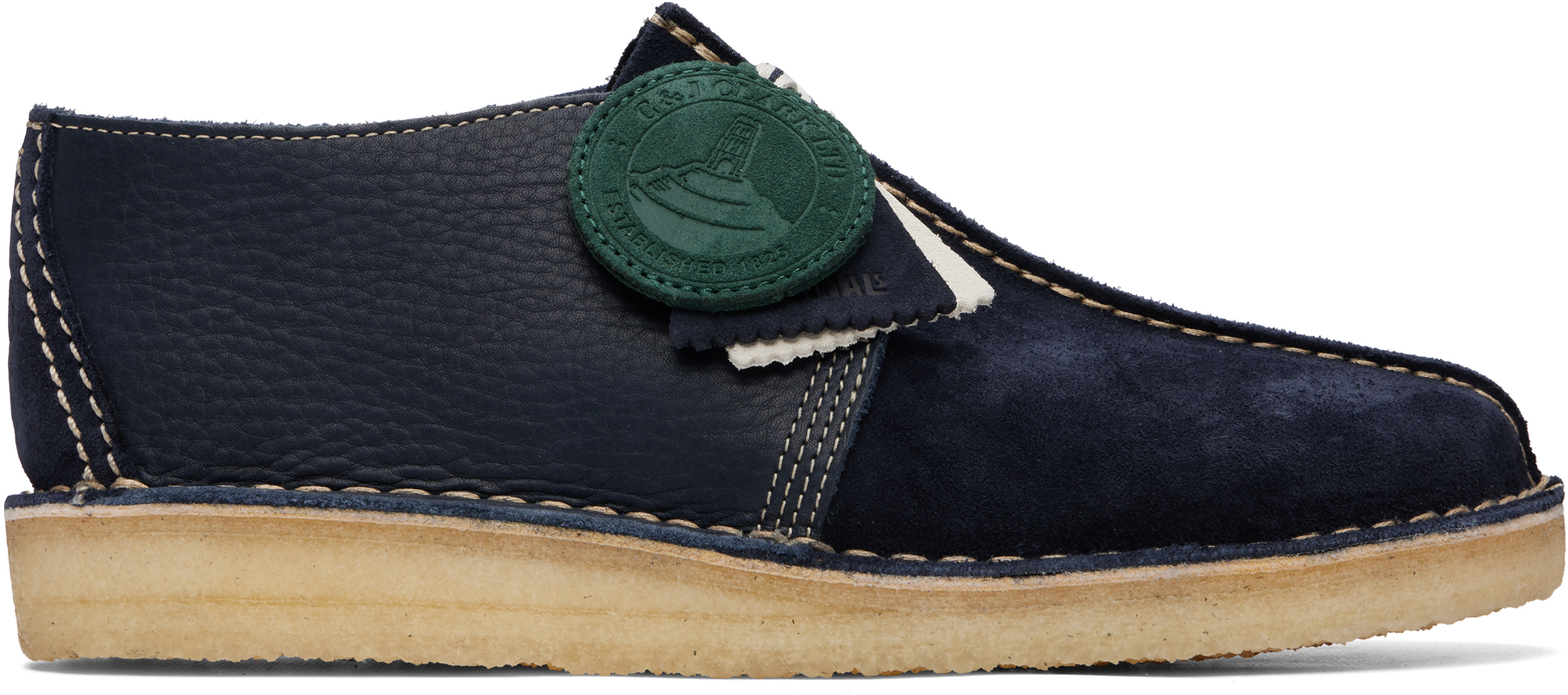Clarks Originals: Navy Desert Trek Derbys | SSENSE