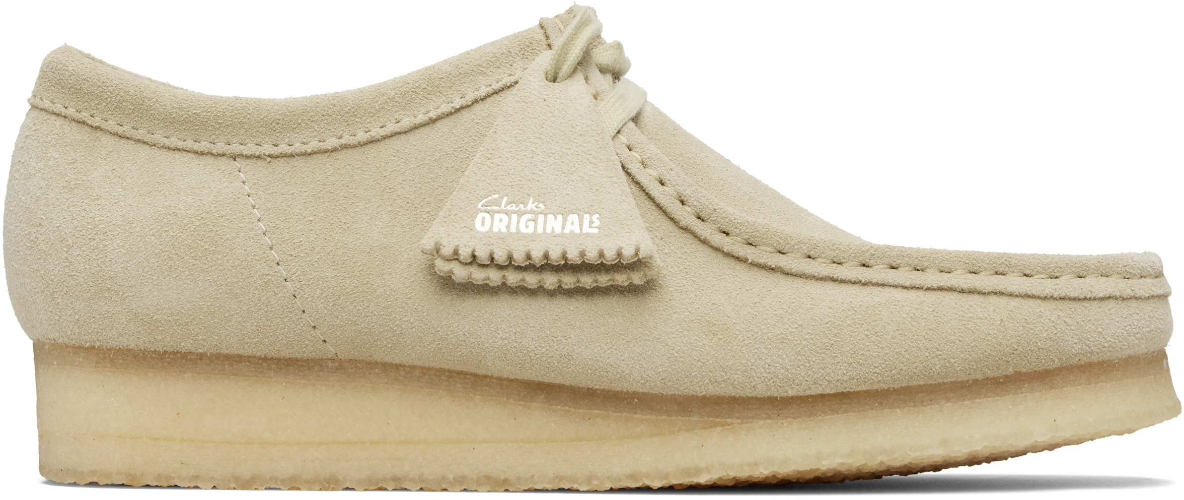 最安値！　ワラビー　Clarks Original Beige Derby Clarks Originals: Beige Wallabee Derbys | SSENSE