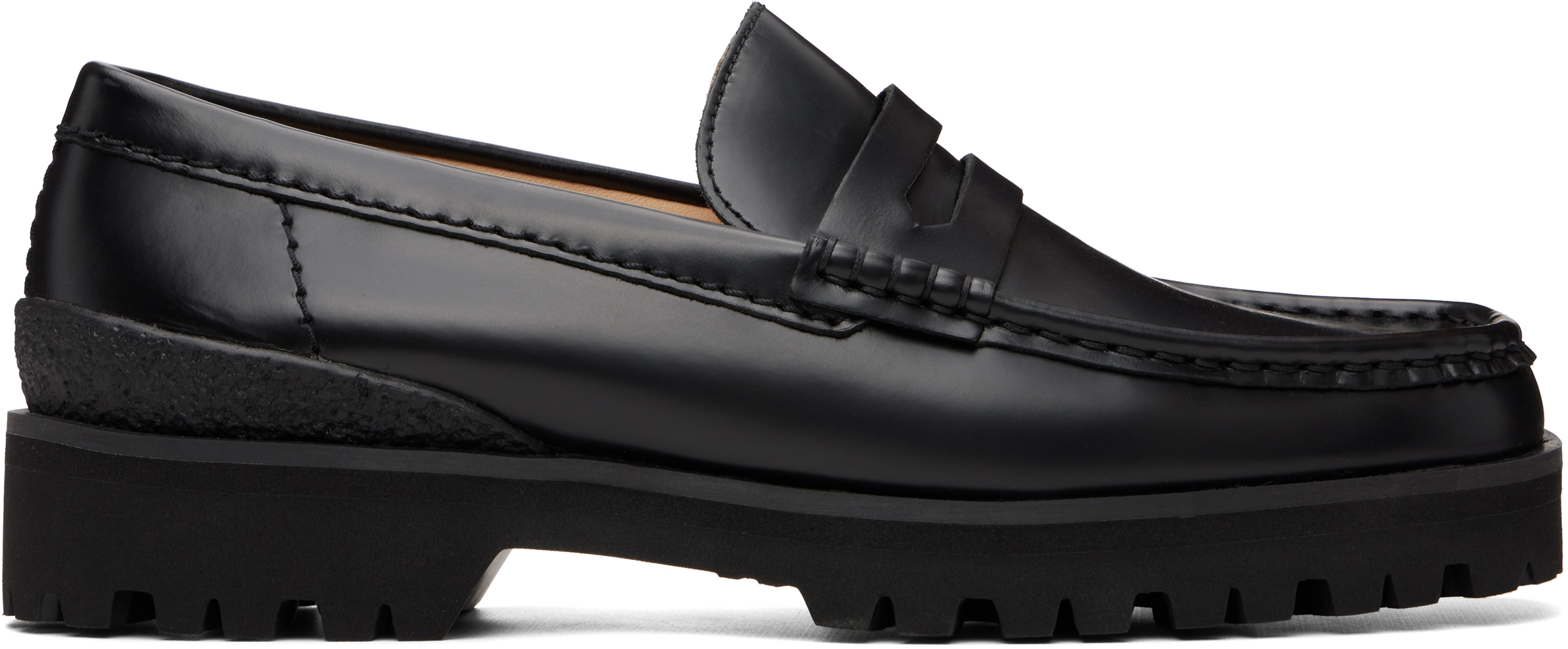 Clarks Originals: Black Yukoner Penny Loafers | SSENSE