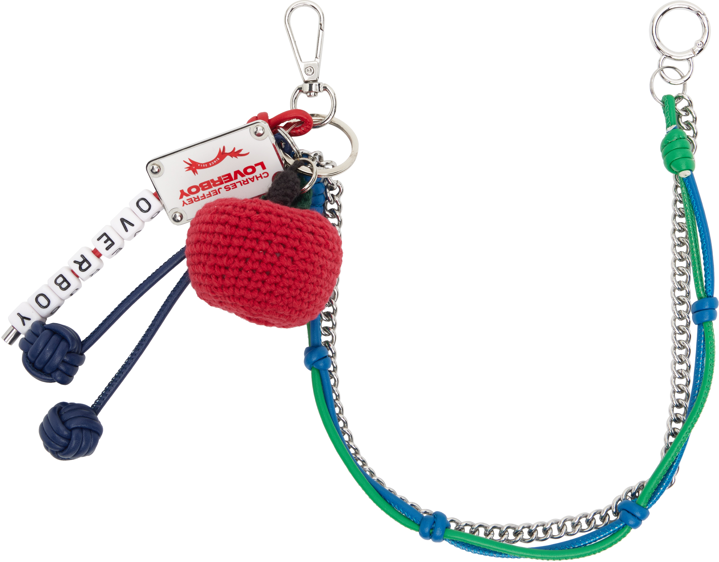 Red & Green Character Crochet Bag Charm by Charles Jeffrey