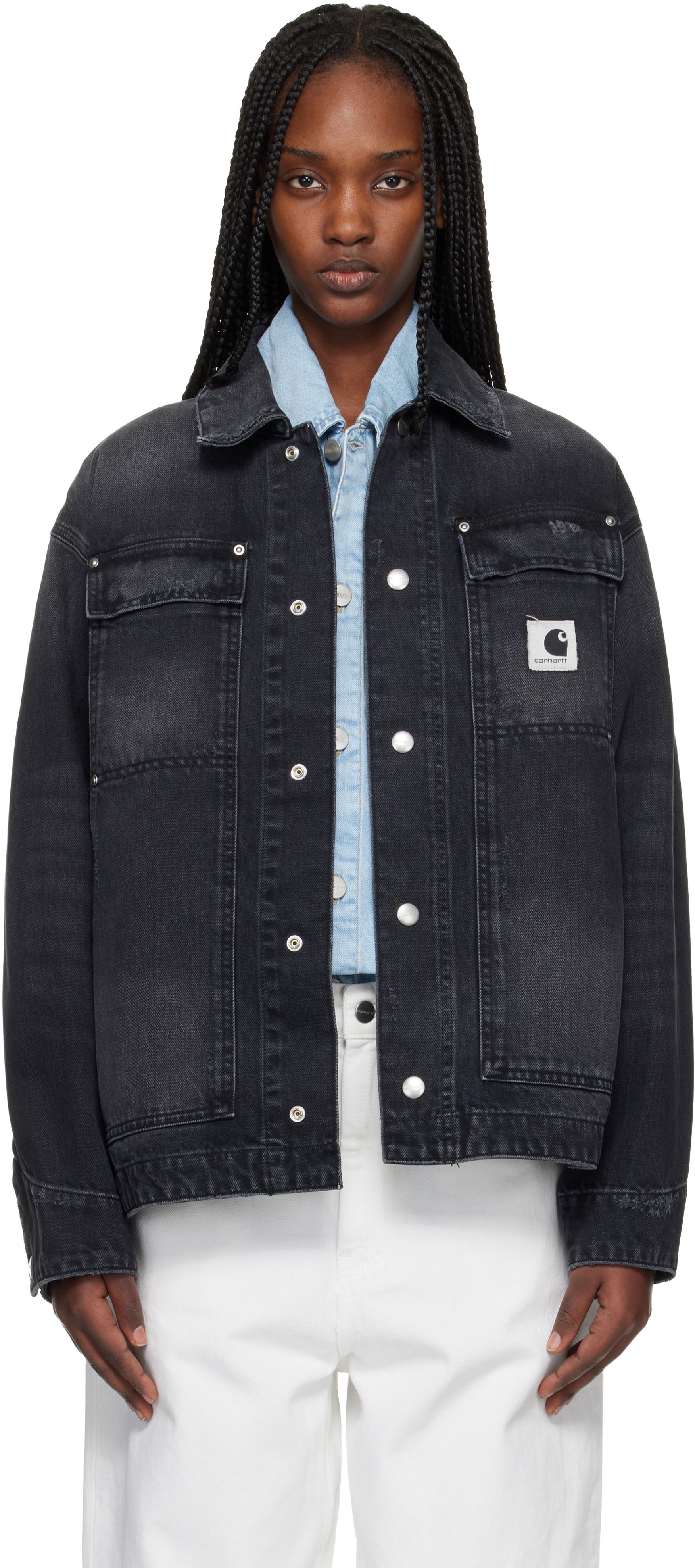 Carhartt Work In Progress: ブラック Arctic デニムジャケット