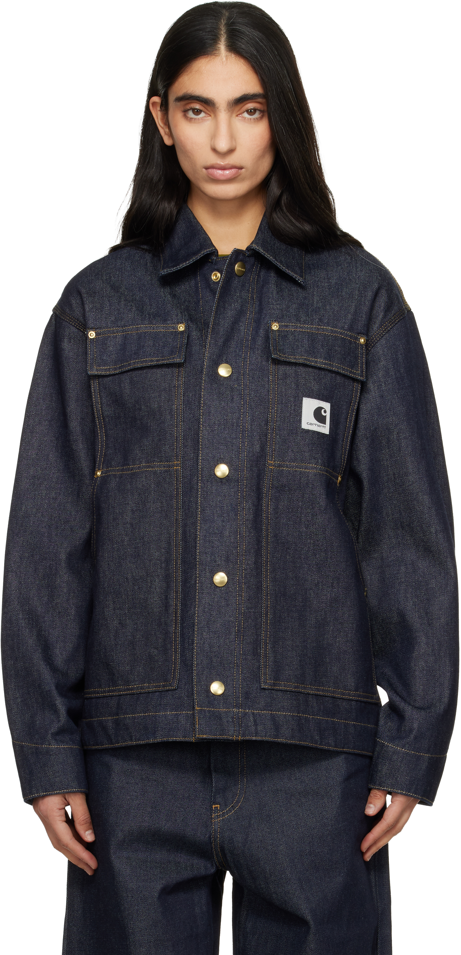 Carhartt Work In Progress: ネイビー OG Arctic デニムジャケット