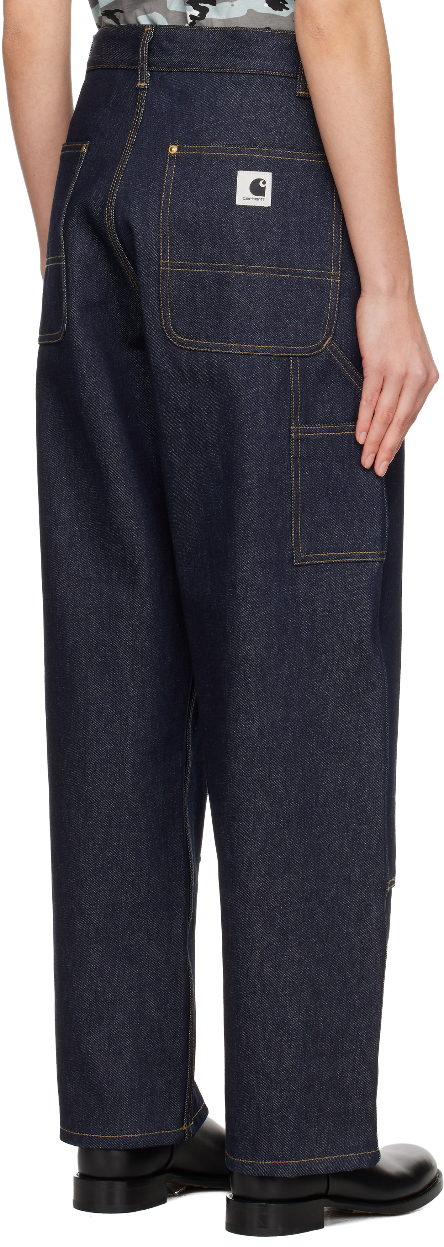 Carhartt Blue Denim Brandon Double Knee Jeans In Blue