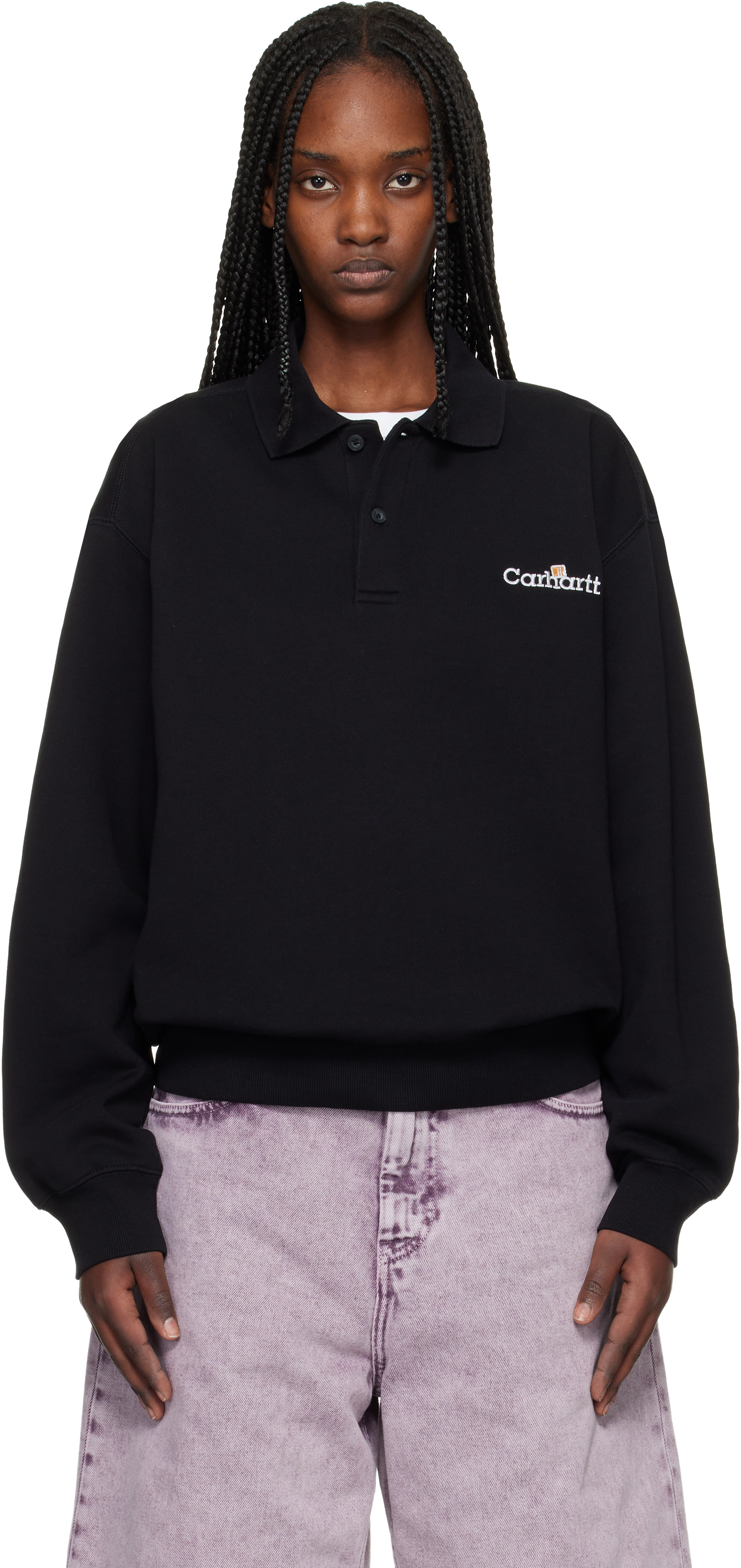 Carhartt Work In Progress: Black WIP Label Polo | SSENSE