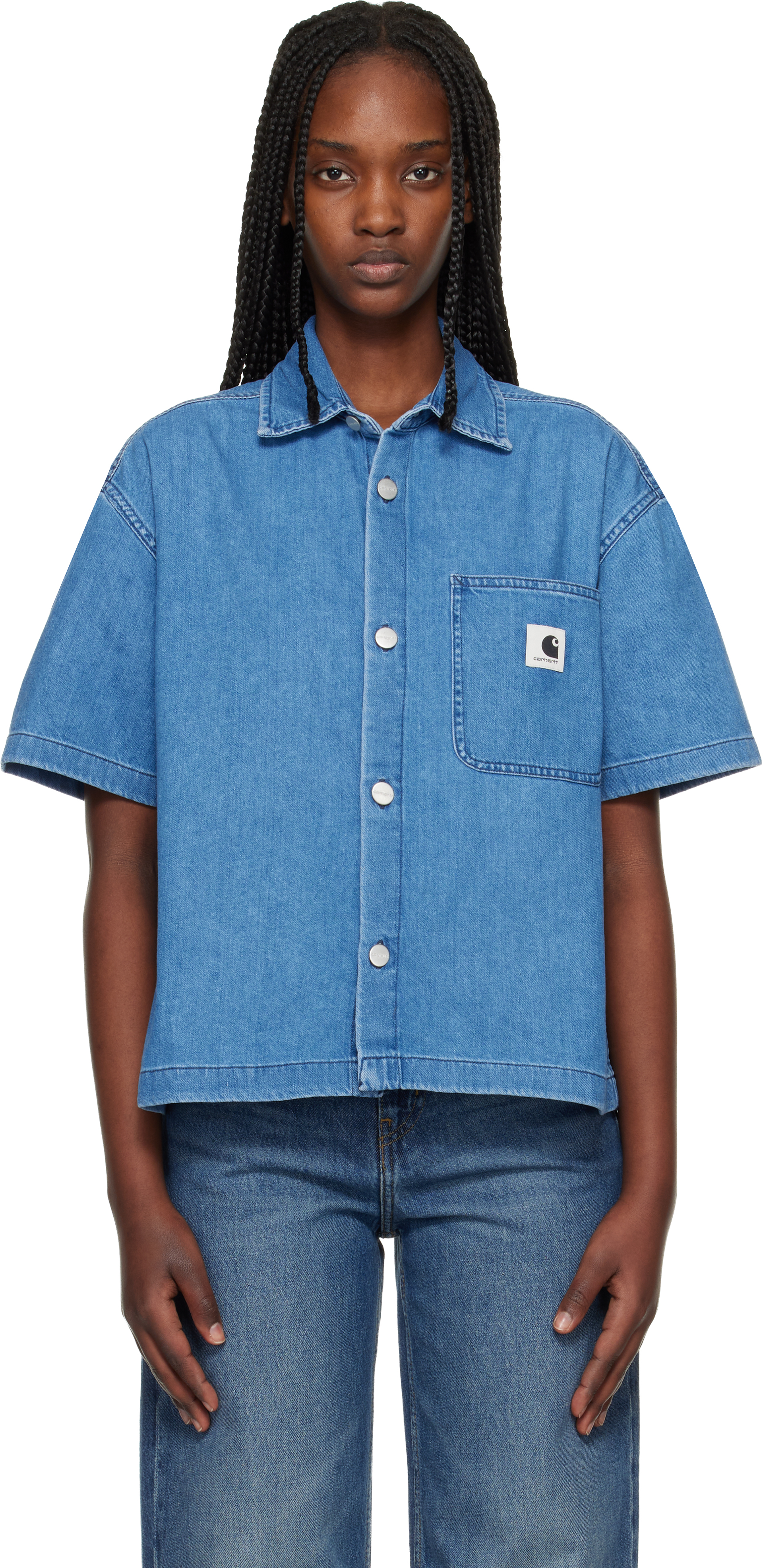 Blue Lovilia Denim Shirt by Carhartt Work In Progress on Sale