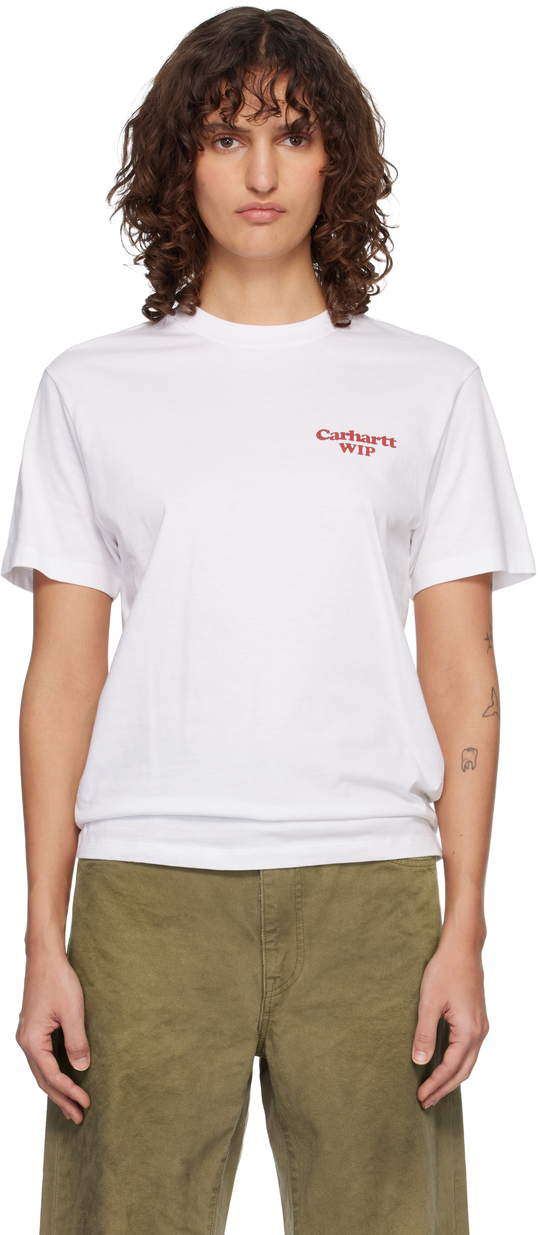 トップス CARHARTT WIP(WORK IN PROGRESS) White Spoiled T-shirt by Carhartt Work In Progress on Sale