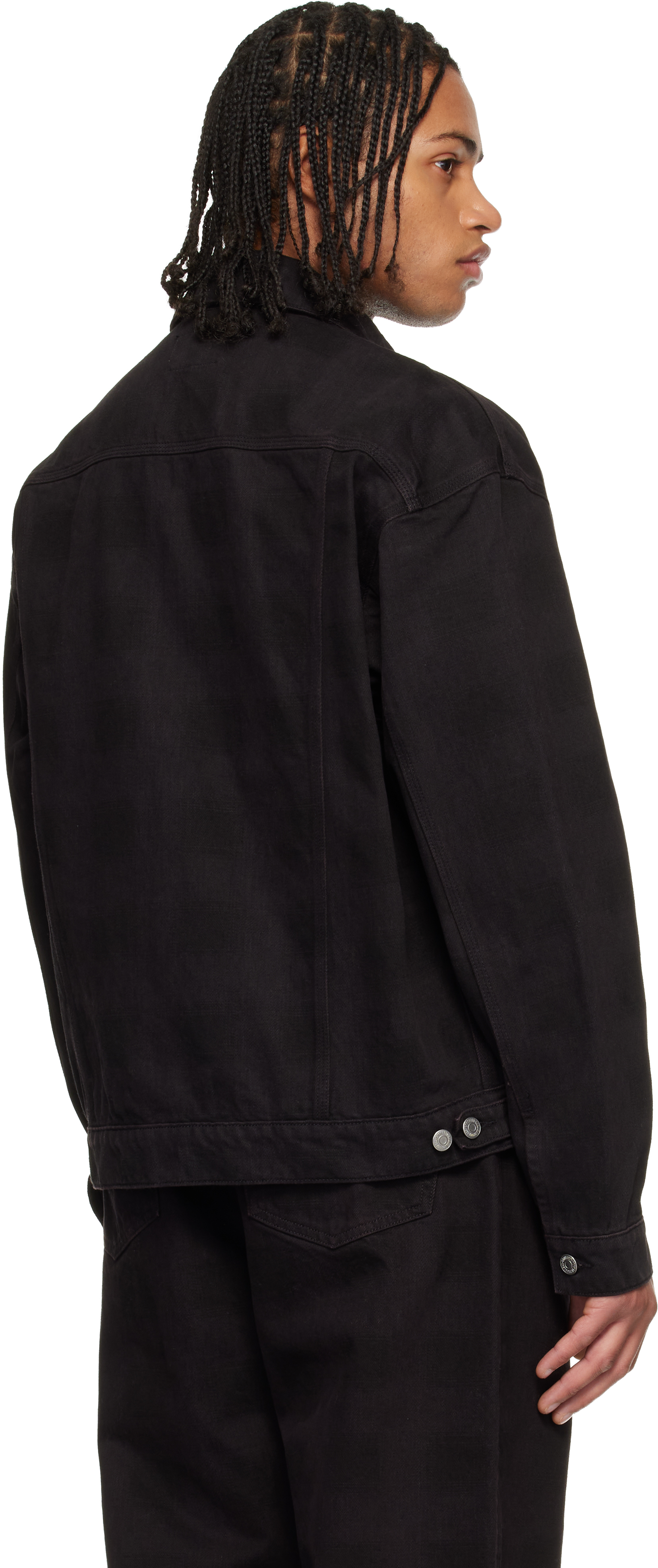 Carhartt Work In Progress Everson Denim Trucker Jacket In Black