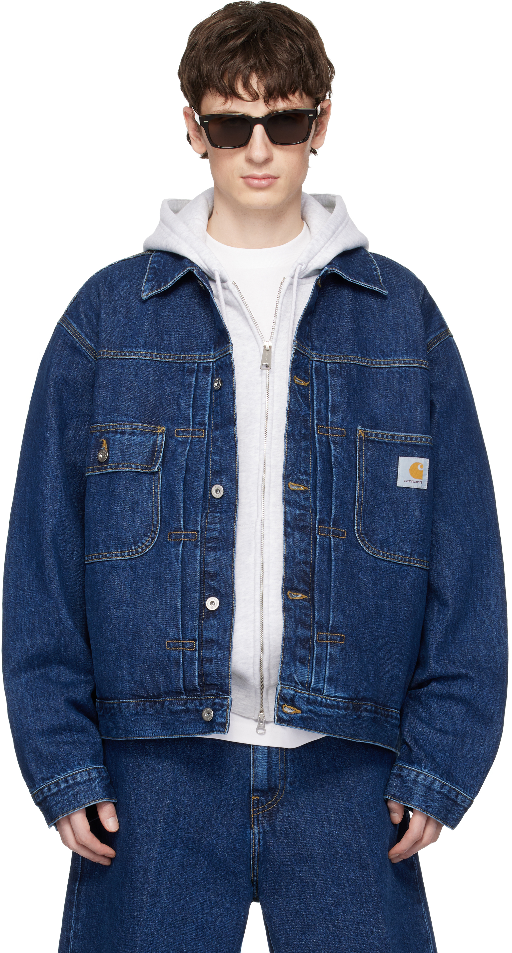 Carhartt Work In Progress: ブルー Belmar デニムジャケット | SSENSE