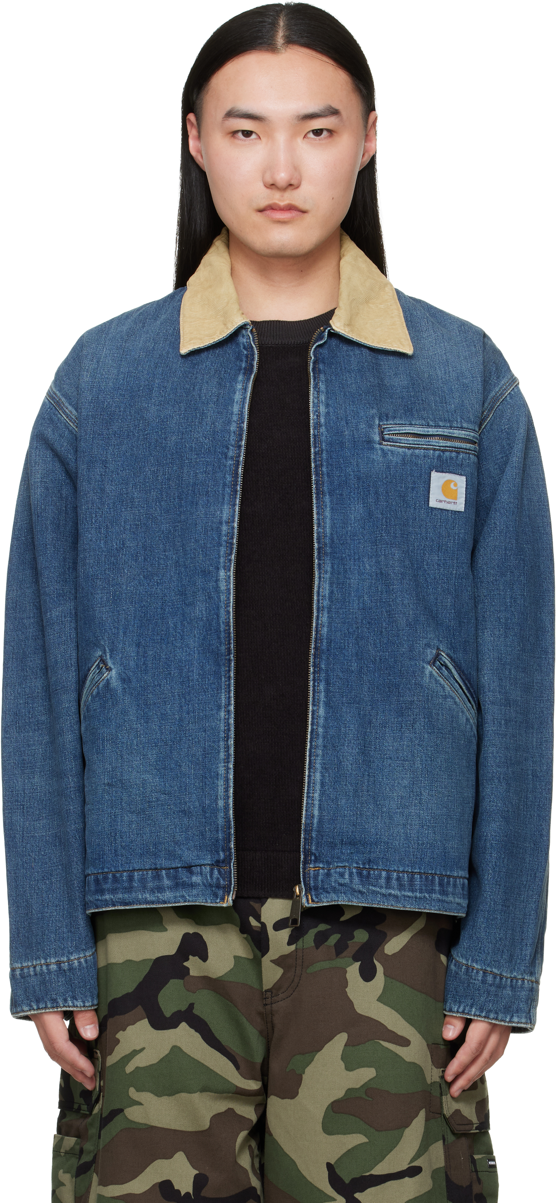 Carhartt Work In Progress: ブルー OG Detroit デニムジャケット