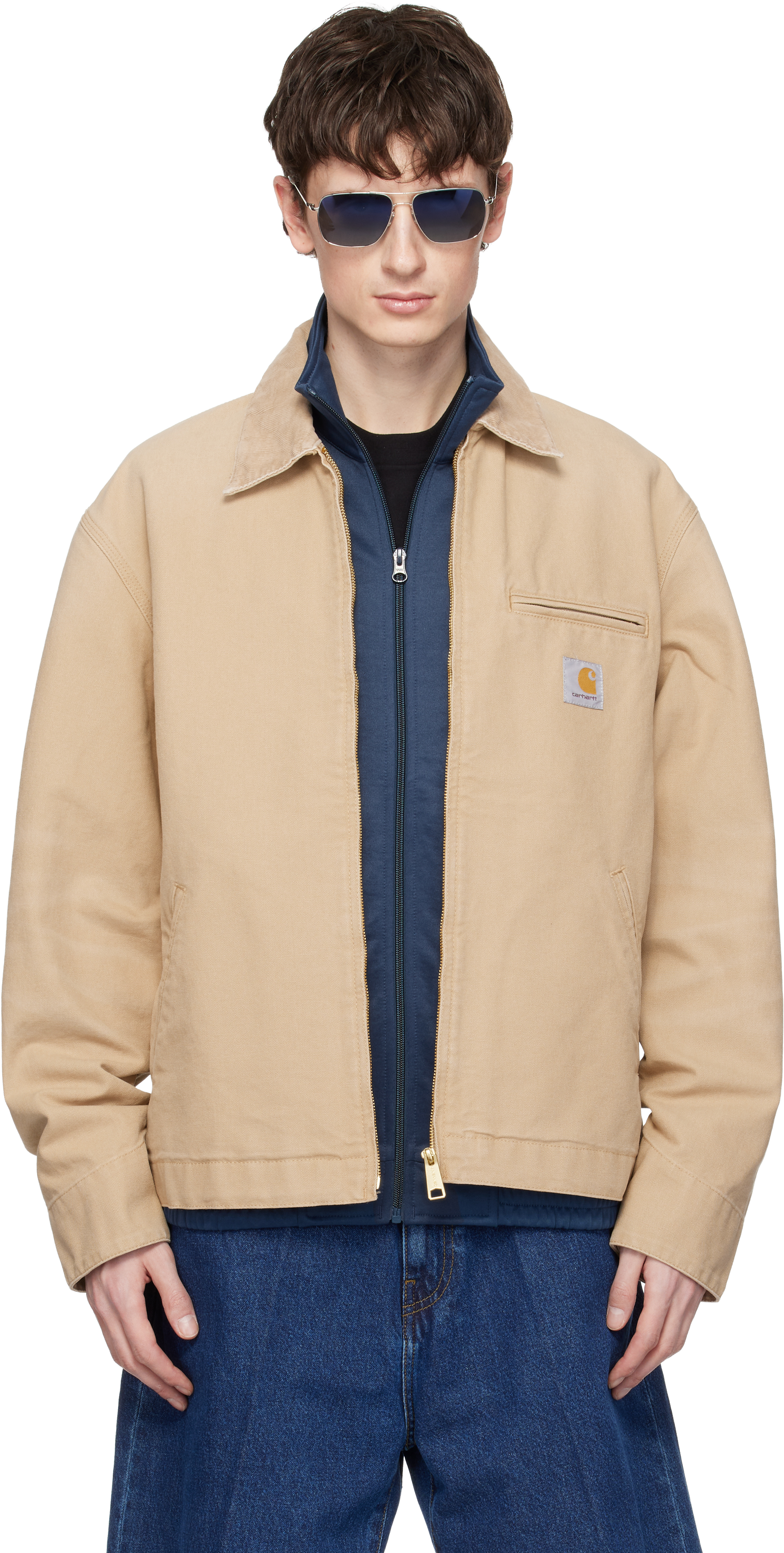 Carhartt ベージュ アウタージャケット carhartt - カーハート ジップ