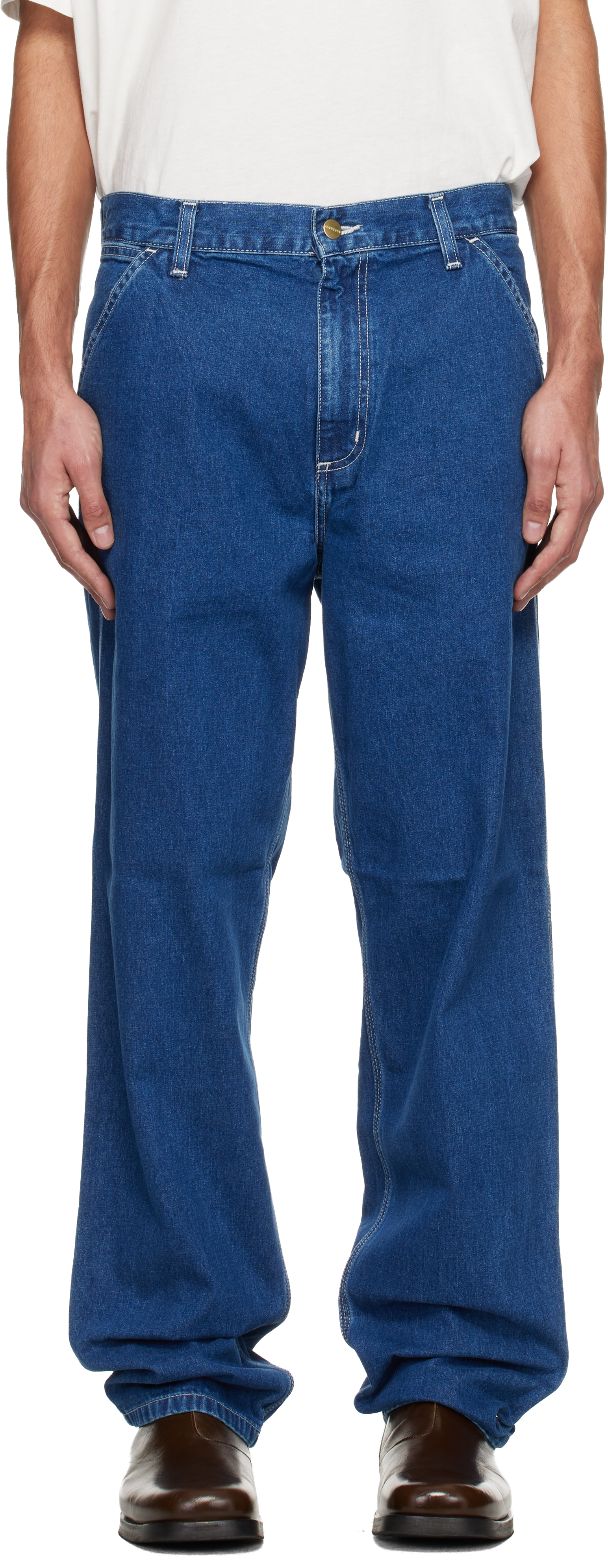 Carhartt Work In Progress: ブルー Simple Pant ジーンズ | SSENSE 日本