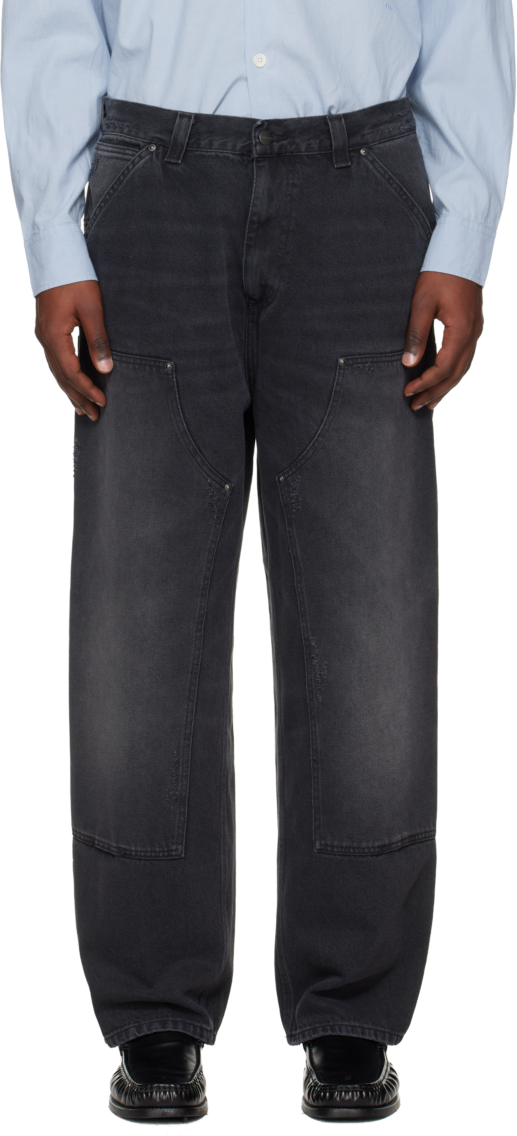 パンツ carhartt double knee pants gray color Gray OG Double Knee Jeans by Carhartt Work In Progress on Sale