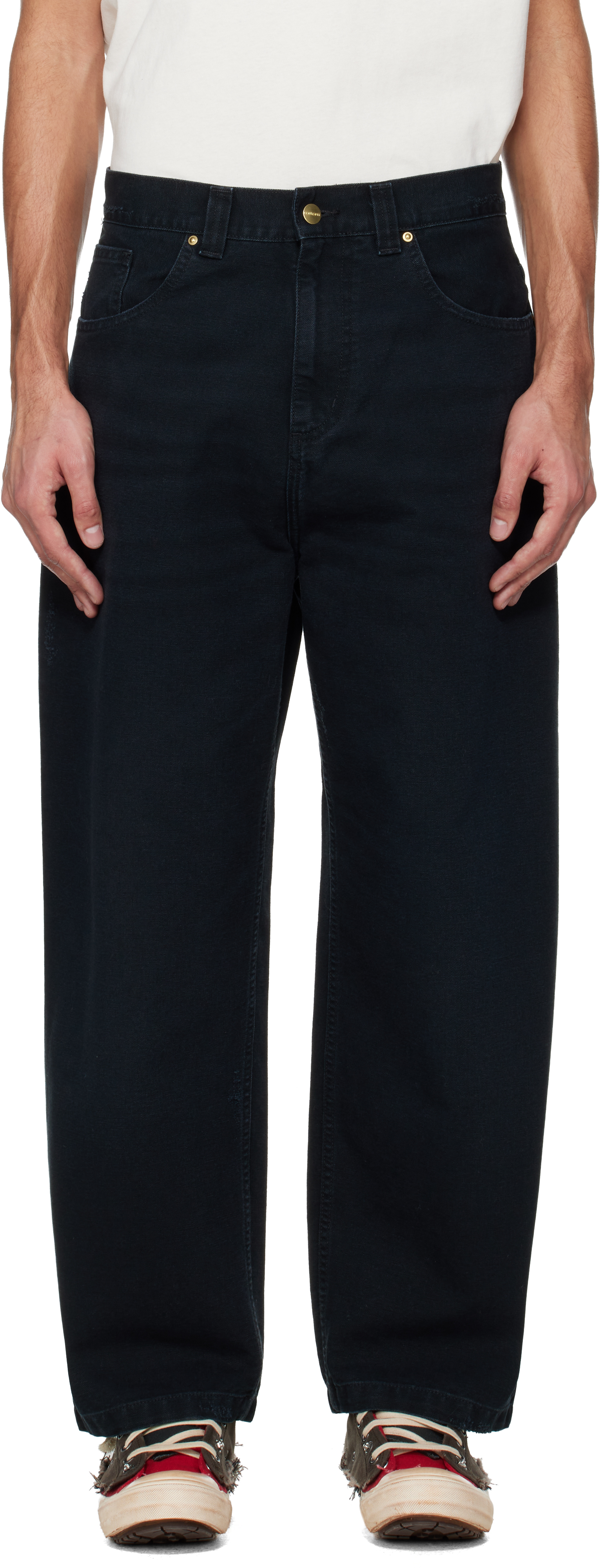 Carhartt Work In Progress: Black Brandon Jeans | SSENSE Carhartt Work In Progress: Black Brandon Jeans | SSENSE