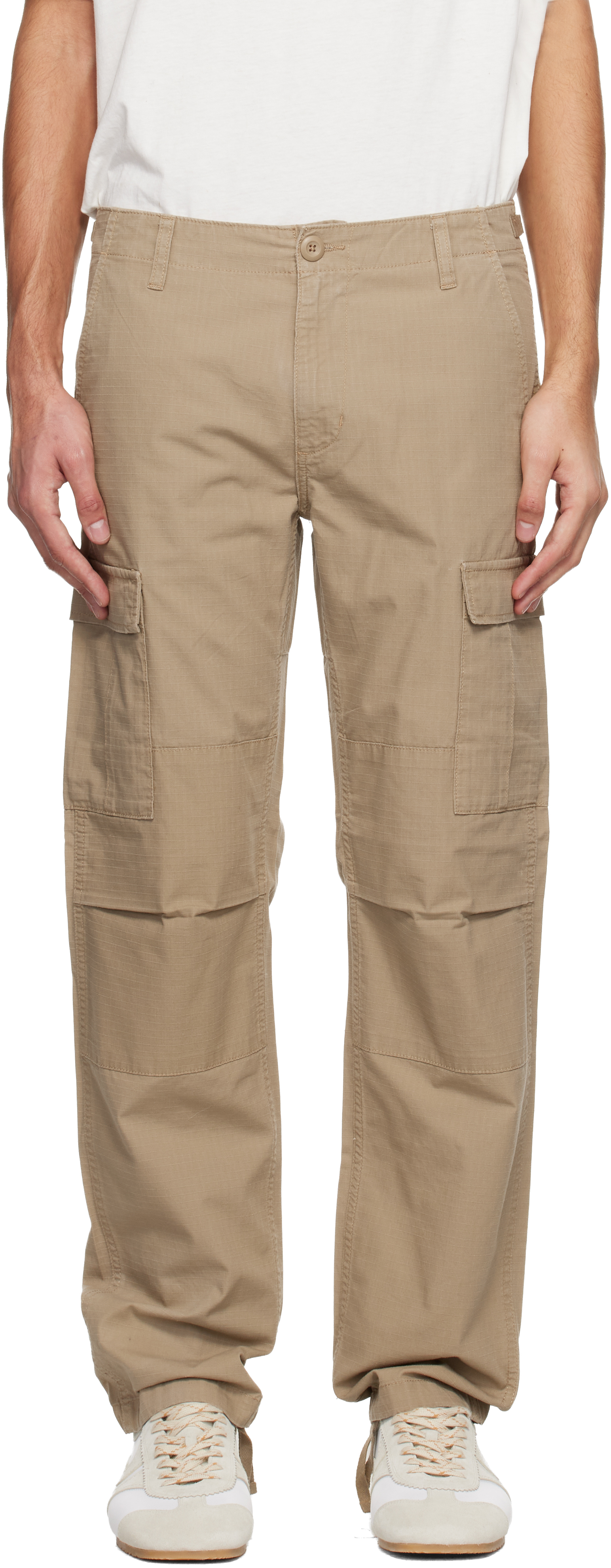 Carhartt Work In Progress: ベージュ Aviation カーゴパンツ | SSENSE