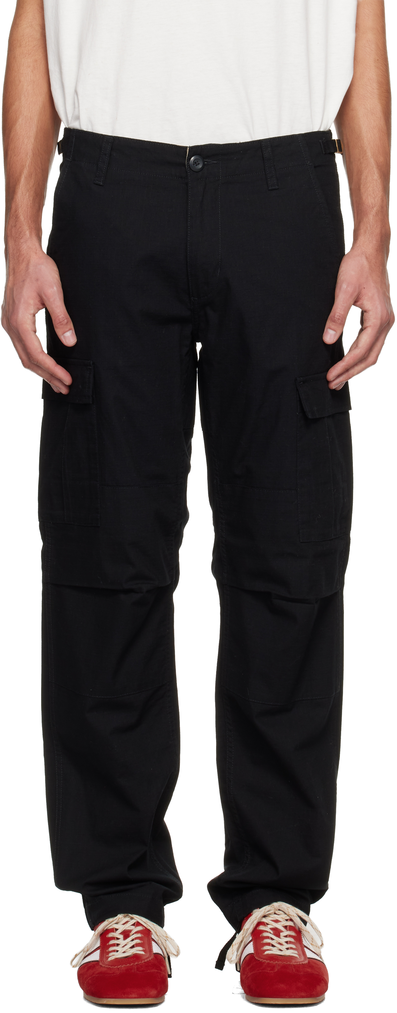 Carhartt Work In Progress: ブラック Aviation カーゴパンツ | SSENSE