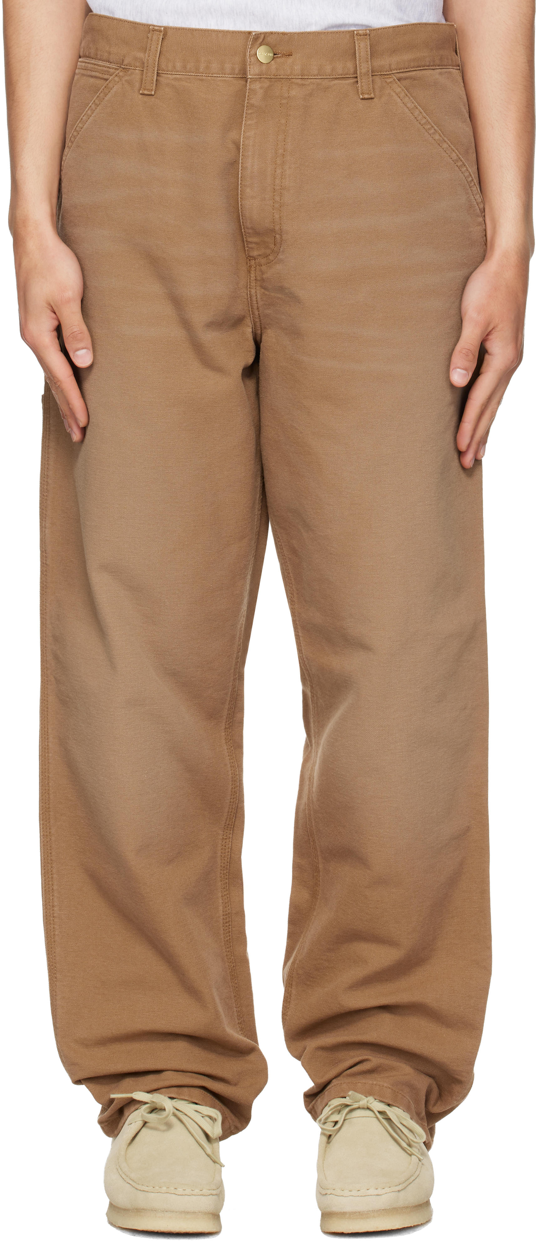 Carhartt Work In Progressのタン Single Knee トラウザーズがセール中
