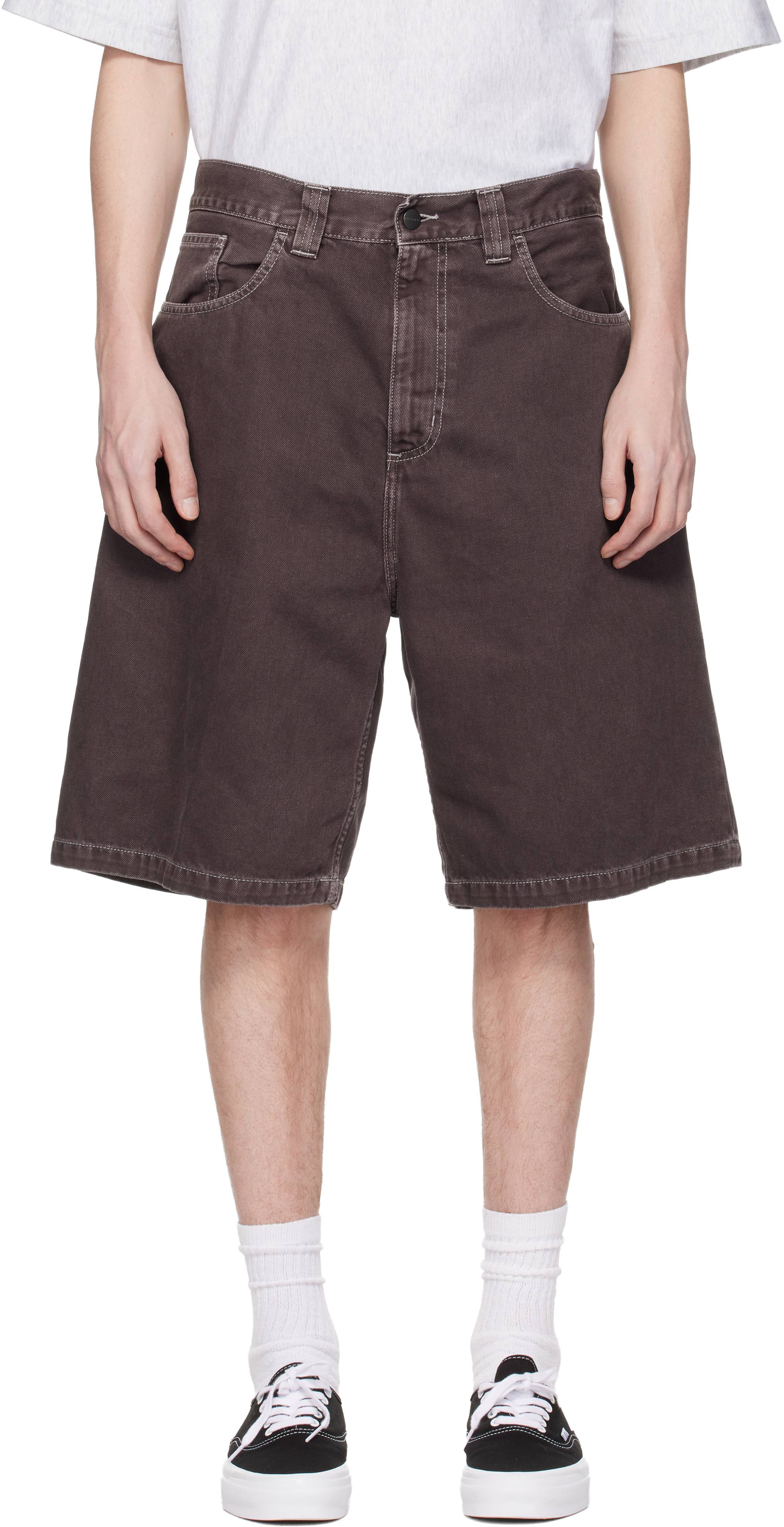Purple Brandon Shorts by Carhartt Work In Progress on Sale