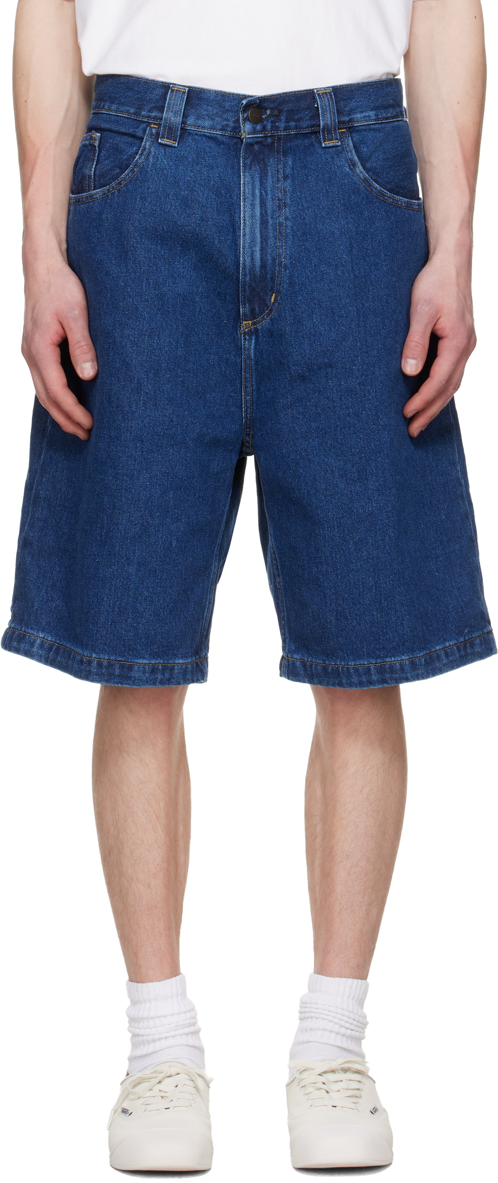 Carhartt Work In Progressのネイビー Brandon デニムショートパンツが