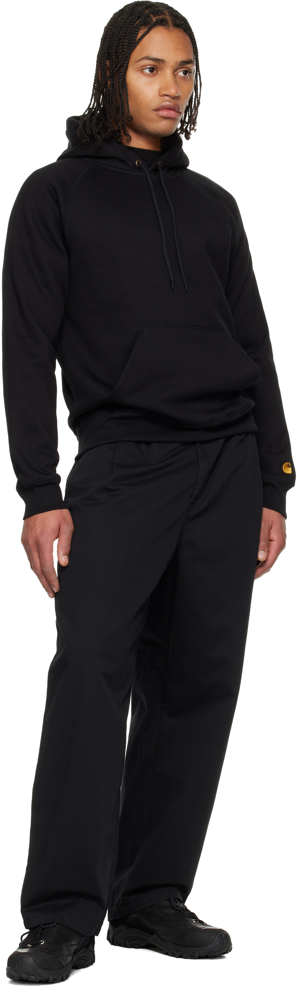 Carhartt Black Chase Hoodie In Black