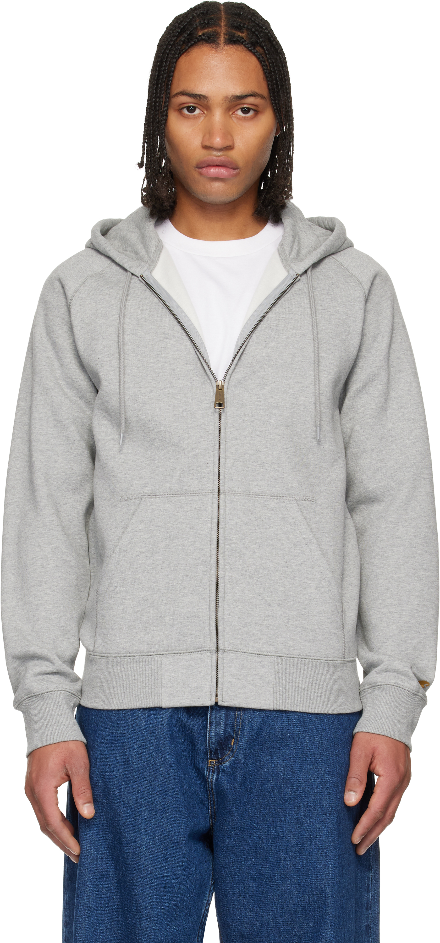 Gray Chase Hoodie by Carhartt Work In Progress on Sale