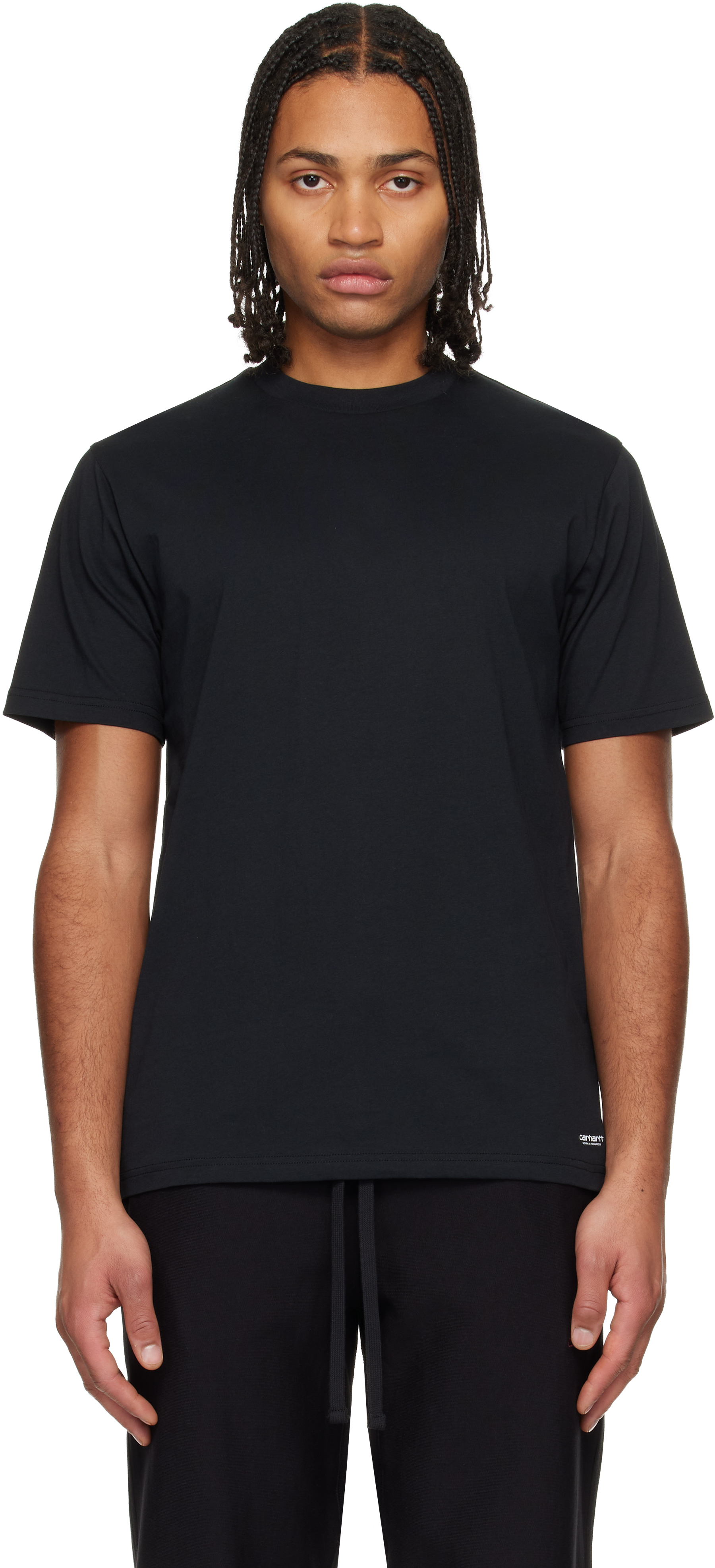 Carhartt Two-pack Black Standard Crew Neck T-shirts In Black