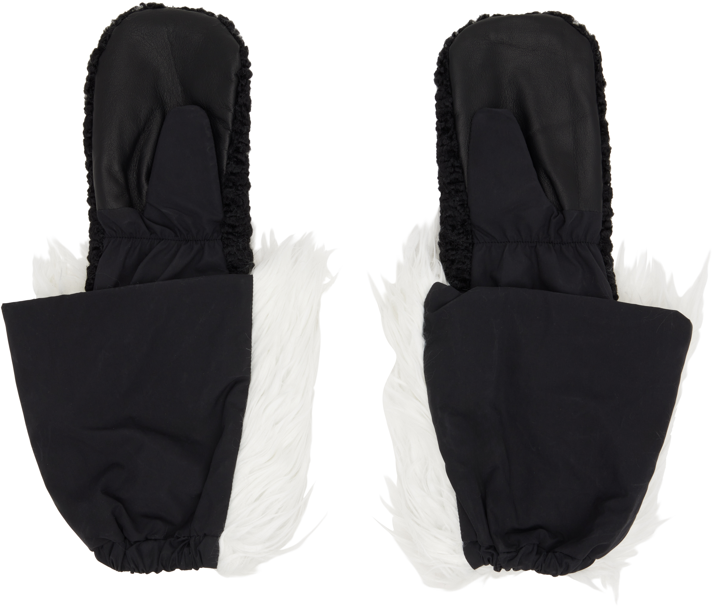 Nicklas Skovgaard Ssense Exclusive Black & White Camille Mitts In Multi