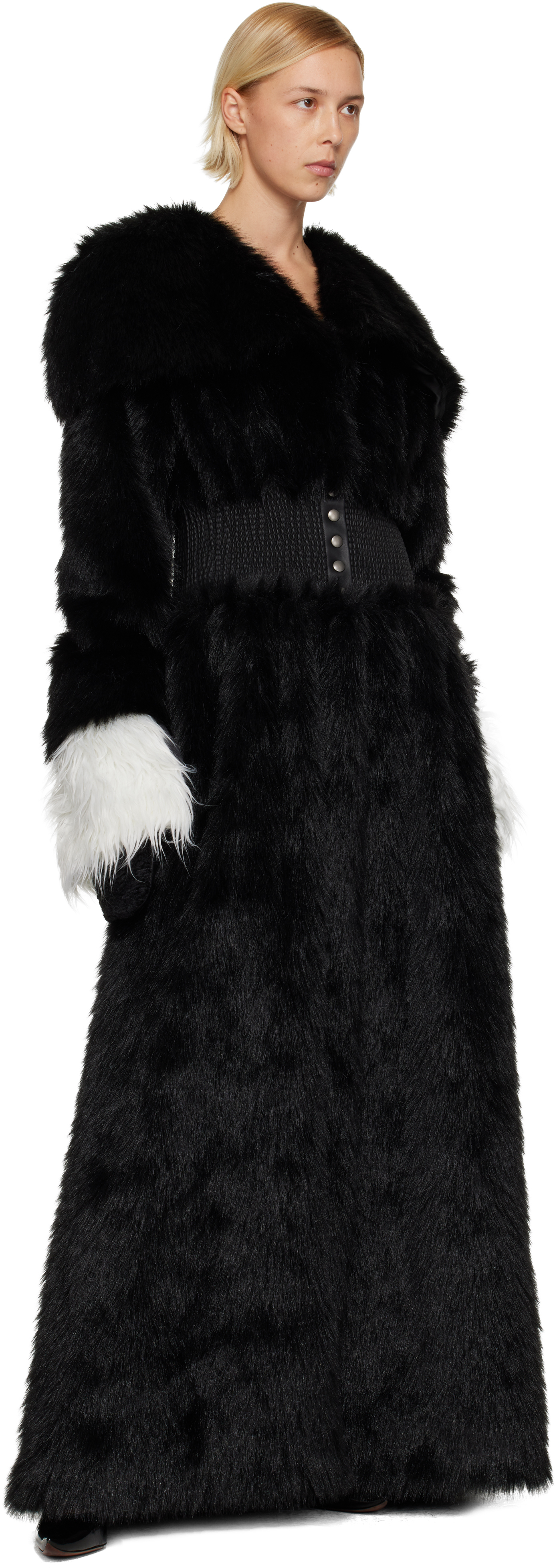 Nicklas Skovgaard Ssense Exclusive Black & White Camille Mitts In Multi