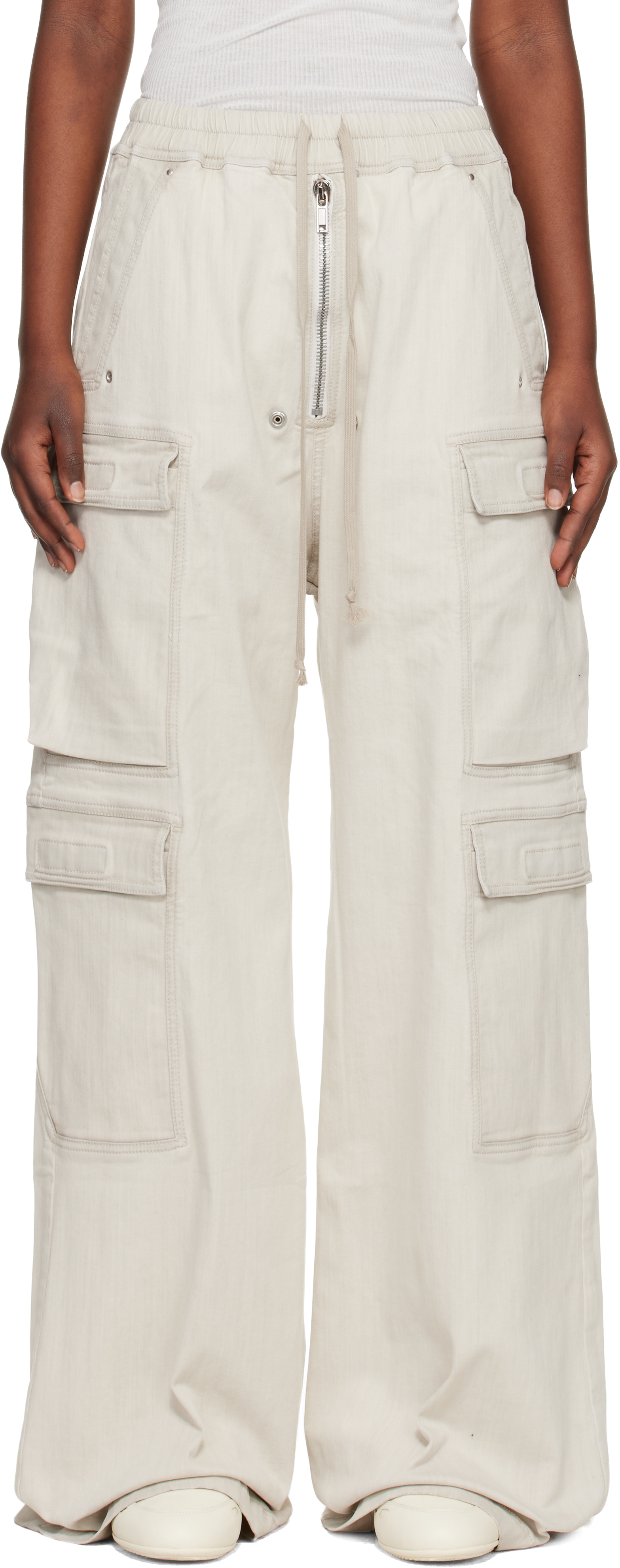 Rick Owens DRKSHDW カーゴパンツ ホワイト XS Rick Owens Drkshdw cargo pants for Men | SSENSE