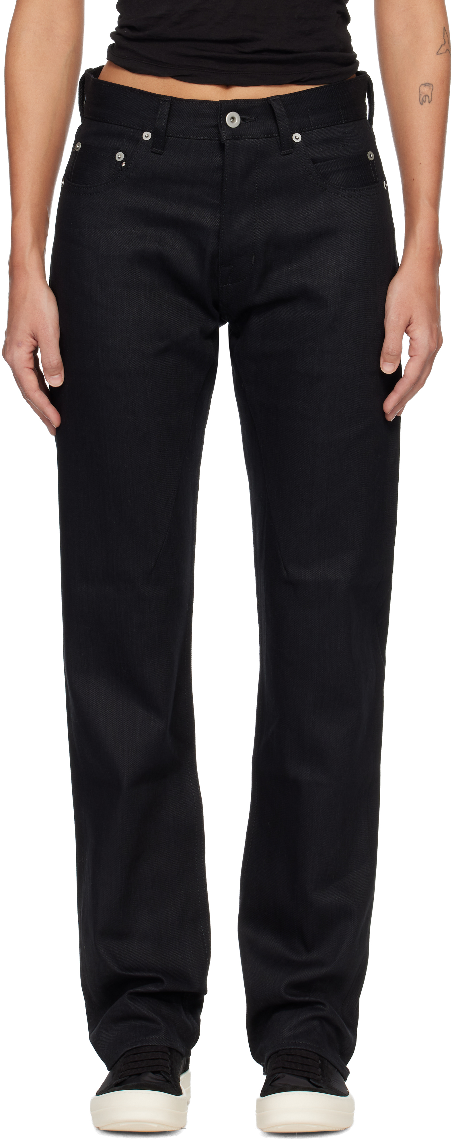 Rick Owens DRKSHDW: ブラック Temple Kurdt ジーンズ | SSENSE 日本