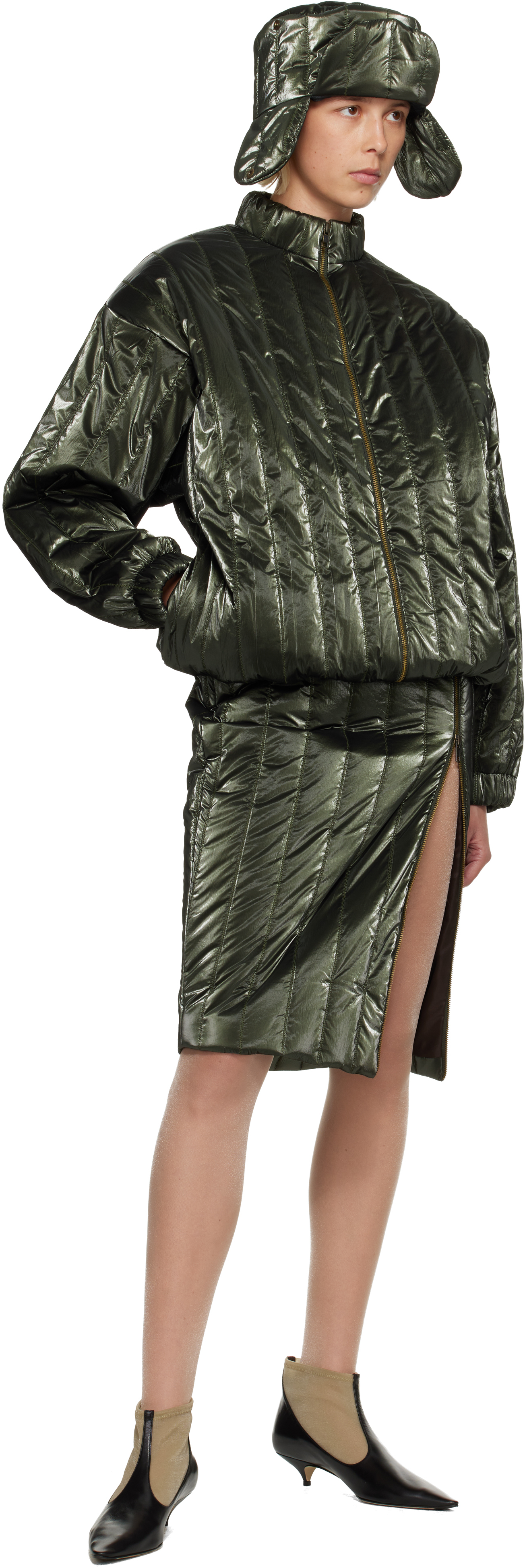 Nicklas Skovgaard Ssense Exclusive Green Josephine Midi Skirt