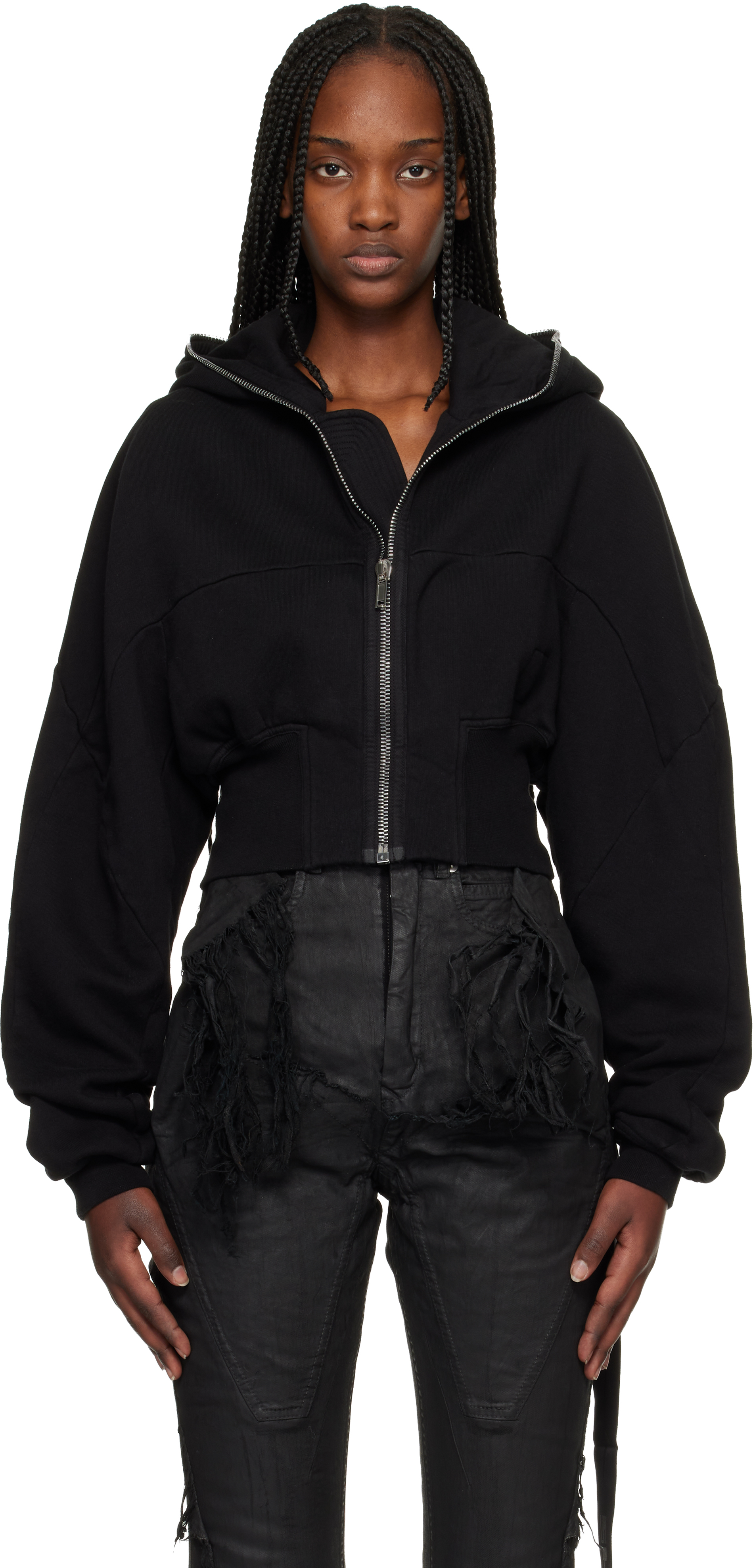 Rick Owens DRKSHDW Black Temple Collage Hoodie